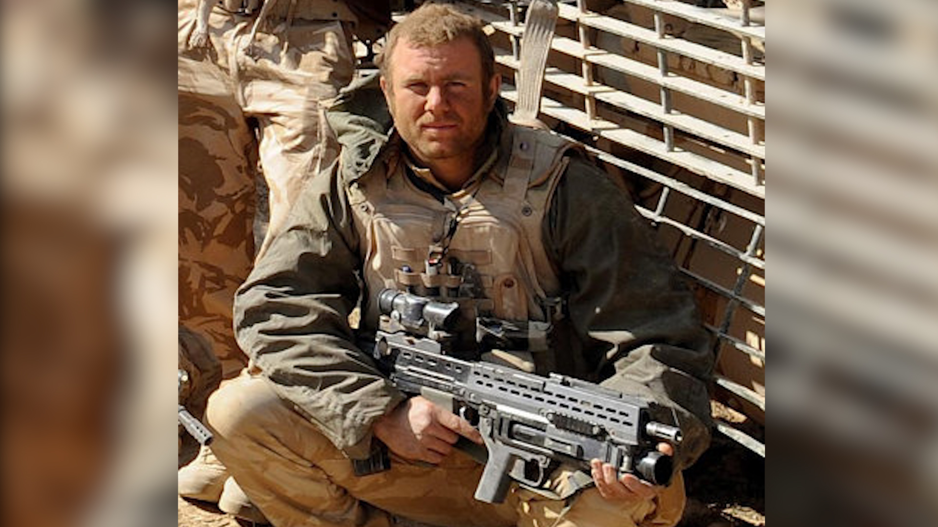 Warrant Officer Nathan Hunt during his deployment to Helmand province in southern Afghanistan (Picture: PA).