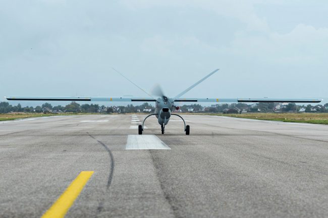 Earlier this month, a Watchkeeper drone was deployed to monitor migrant crossings in the English Channel (Picture: MOD). 
