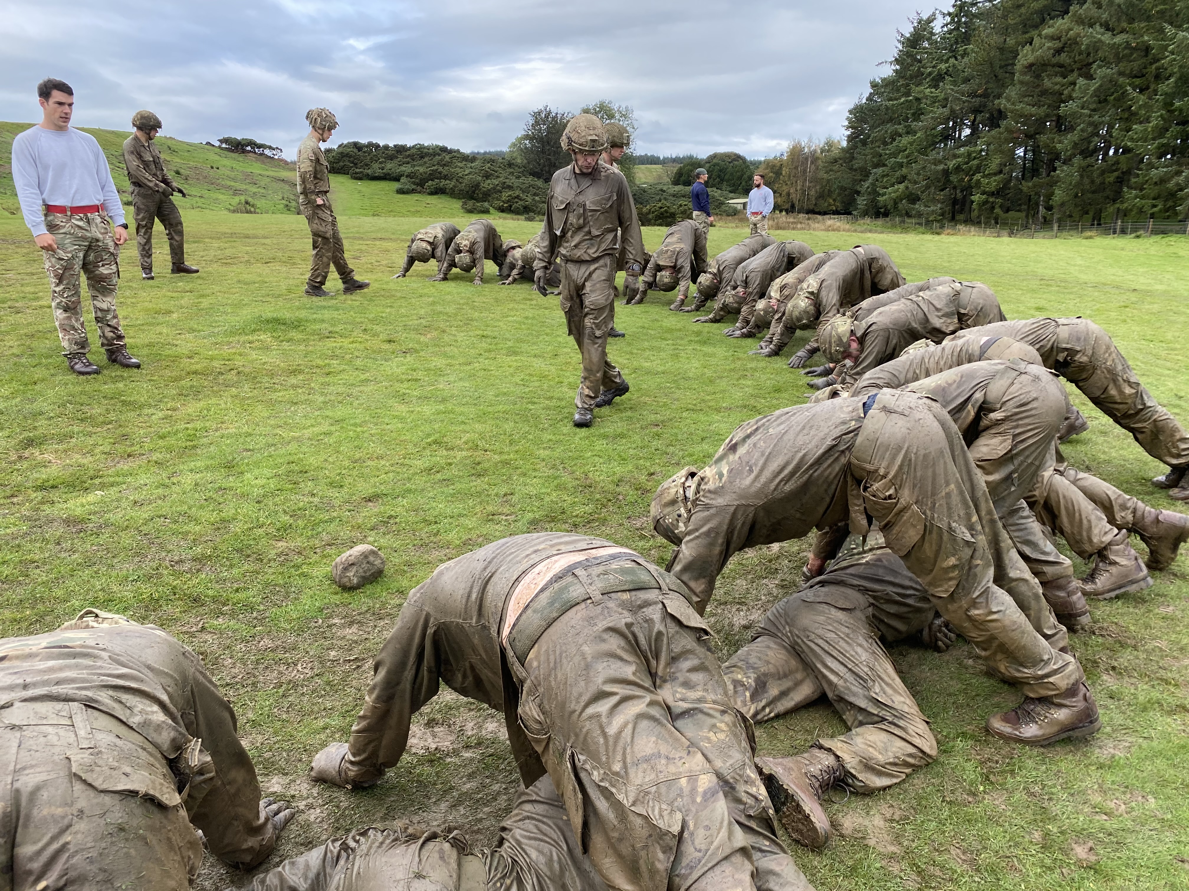 The training involves tough time limits, shouting and screaming, and physical exhaustion.