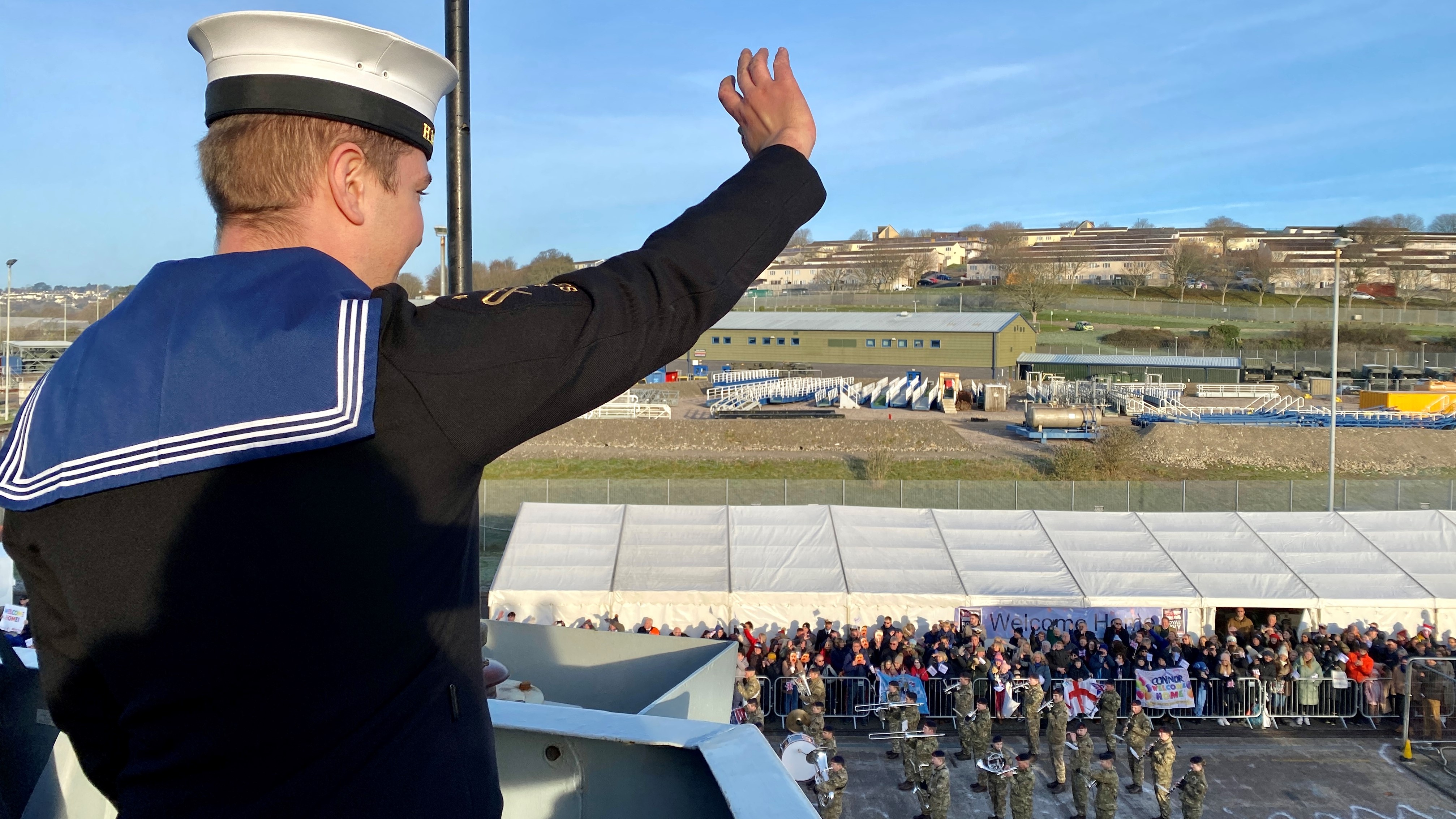 Welcome home HMS Montrose 16122022 CREDIT BFBS