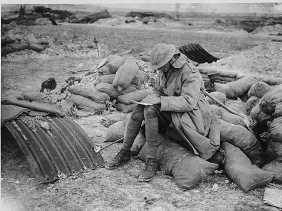 Western Front - British officer writing home