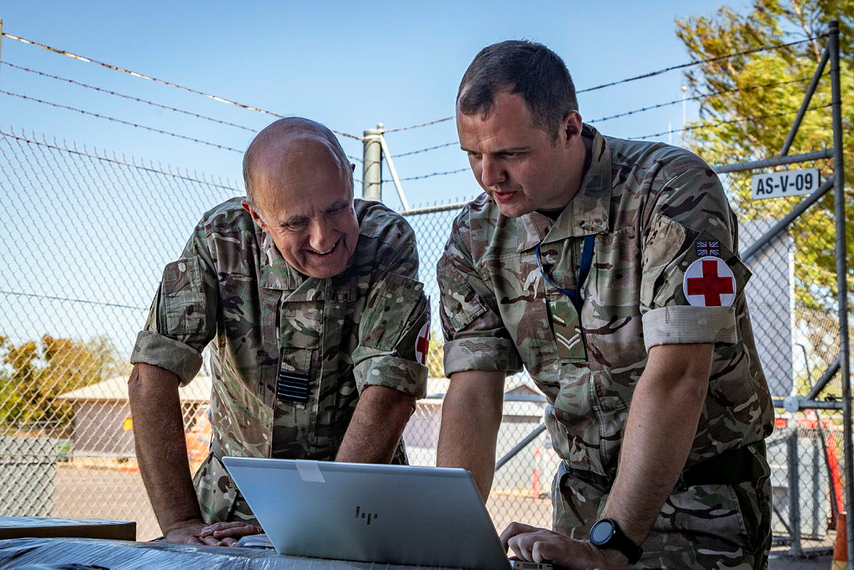 RAF Medical Officer Wing Commander Gilbert and RAF Paramedic Corporal Nayler from 4626 Sqn RAF Reserves deployed at RAAF Darwin Air Base in Australia on Exercise Pitch Black 2022 CREDIT Crown Copyright
