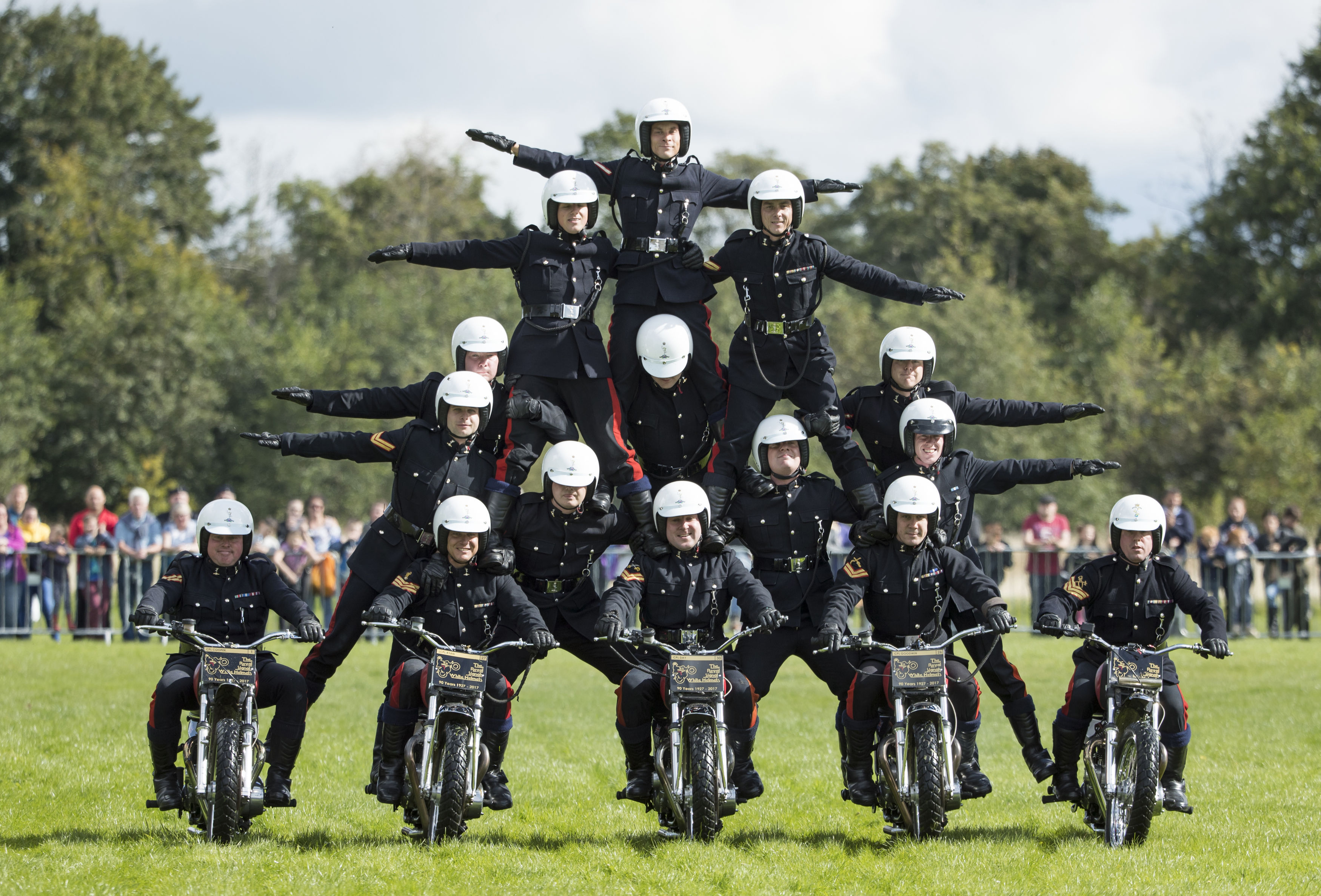 White Helmets display