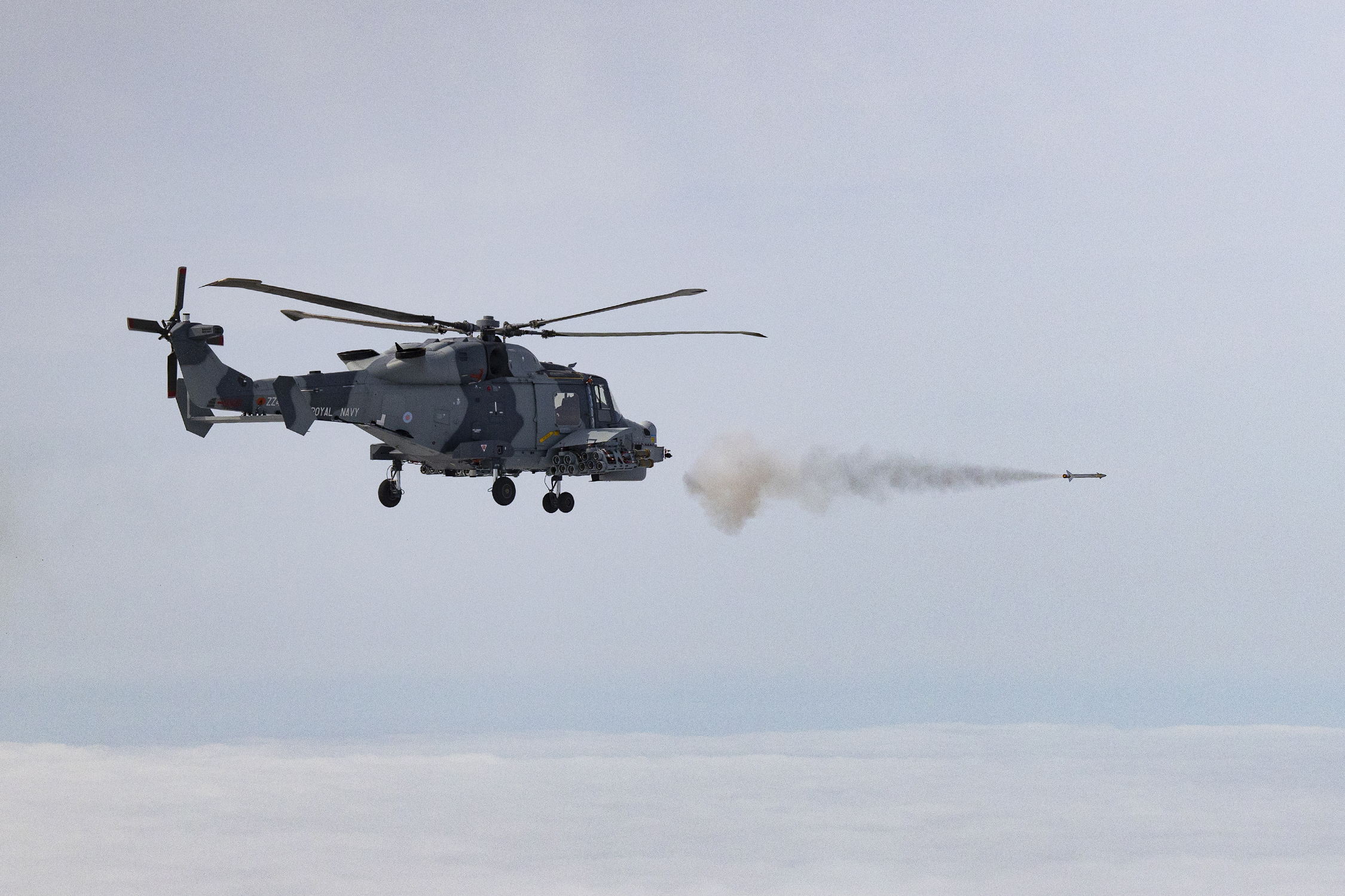 The Wildcat integrated with a French Strike Group including two destroyers and helicopters (Picture: Royal Navy)