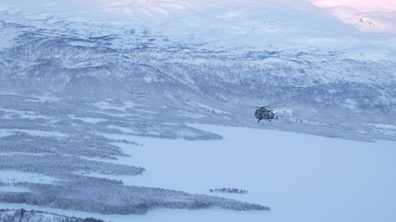 Wildcat helicopter at Royal Norwegian Air Force Station Bardufoss