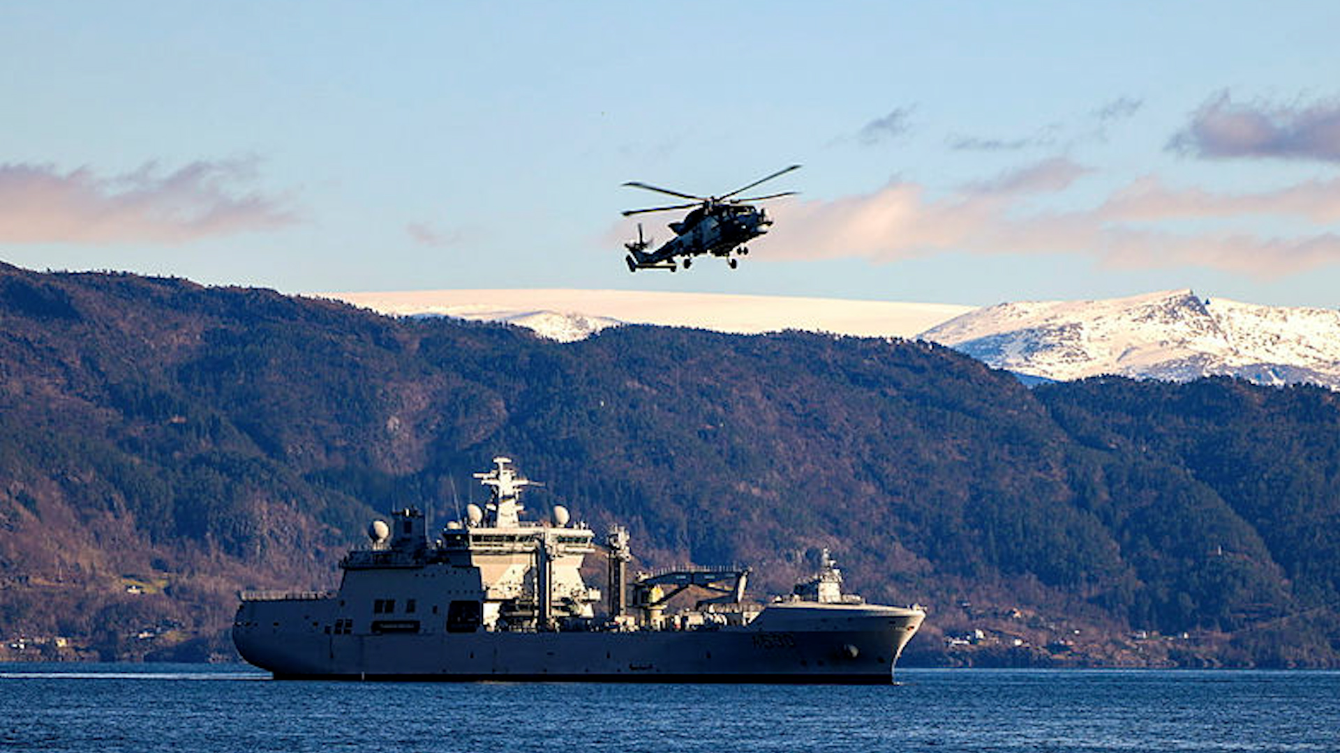 Wildcat helicopter in Norway taking part in Exercise Tamber Shield 240325 CREDIT Royal Navy