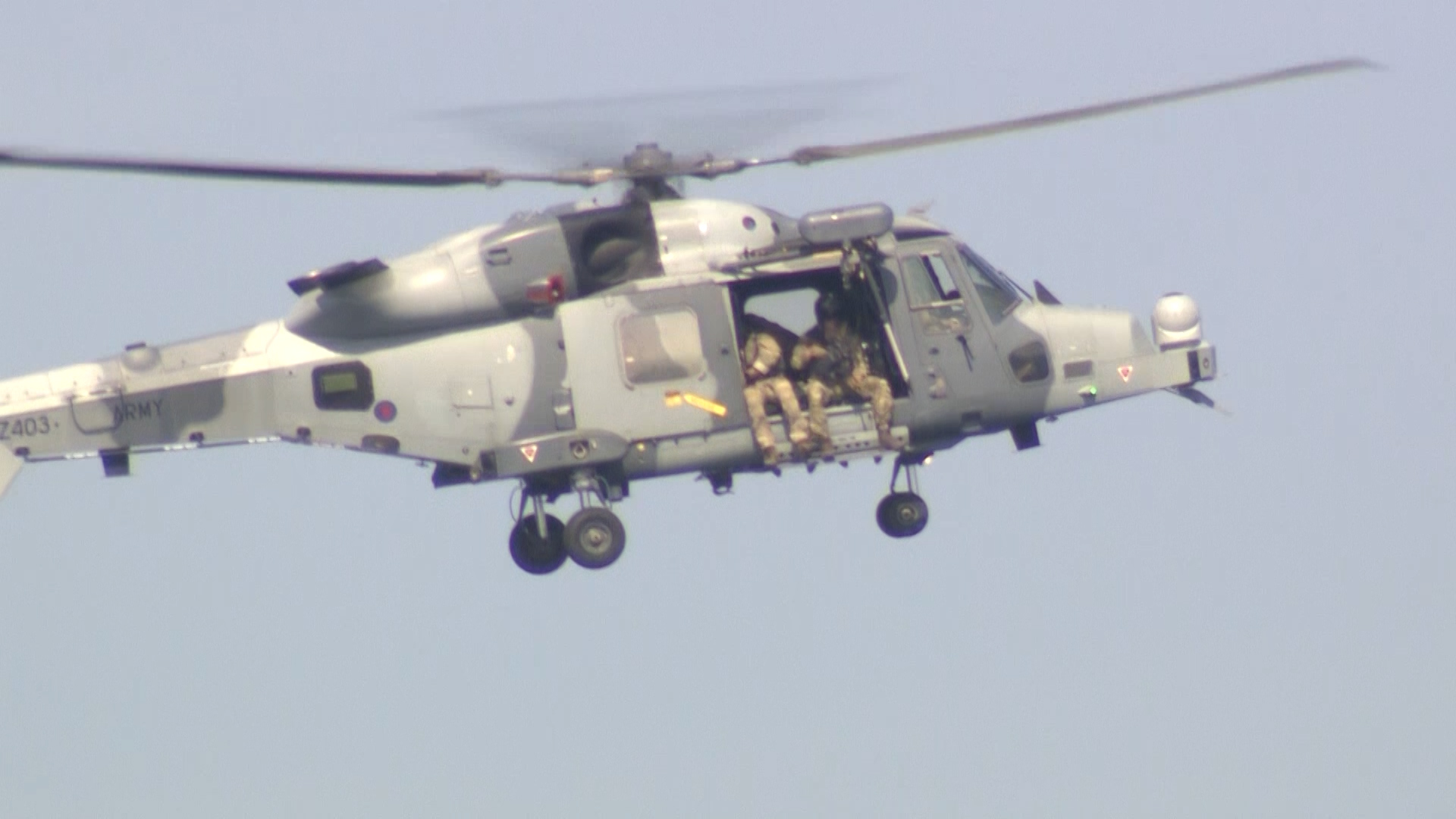 Wildcat helicopter in flight