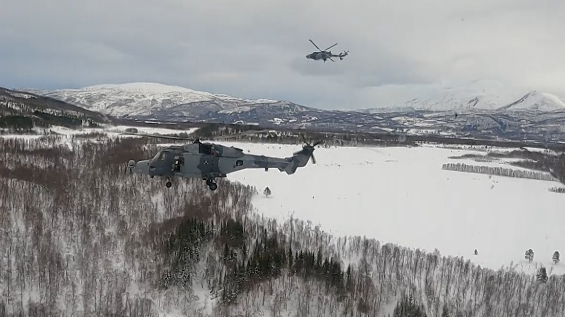 Wildcats of 847 Naval Air Squadron provide overwatch on Op Clockwork 05032024 CREDIT BFBS