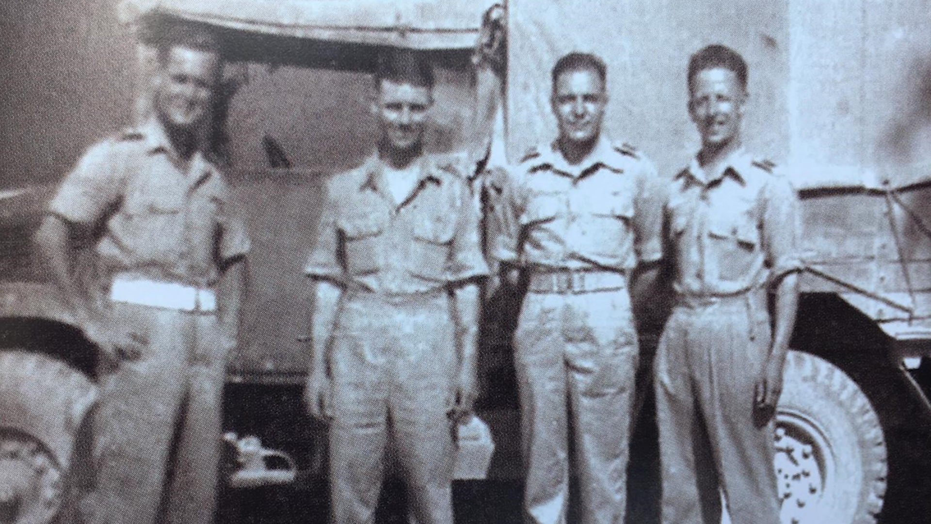 William Earl (third from left) in Macerata, Italy, November 1944 (Picture: William Earl).