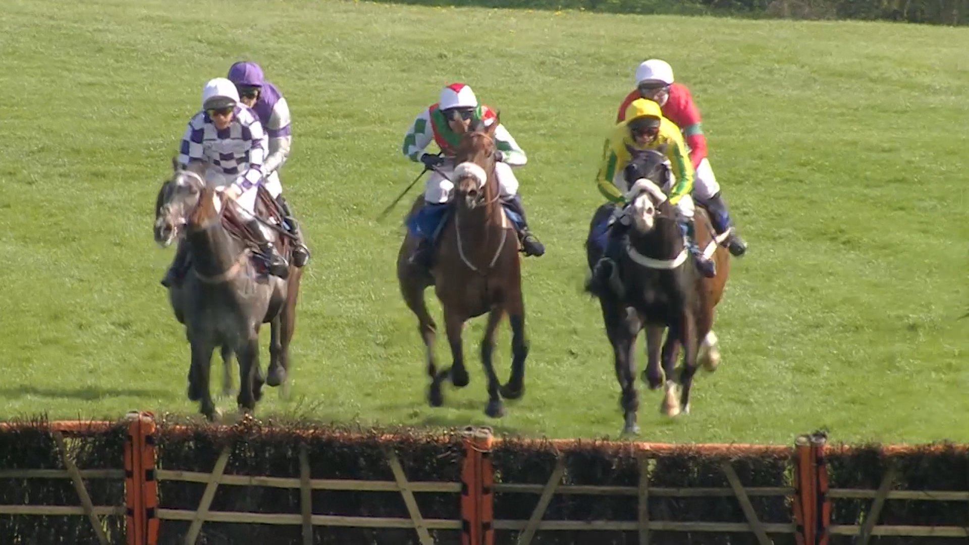 Malcolm and Harry Wallace - McCreery Military riders hurdle race at Wincanton