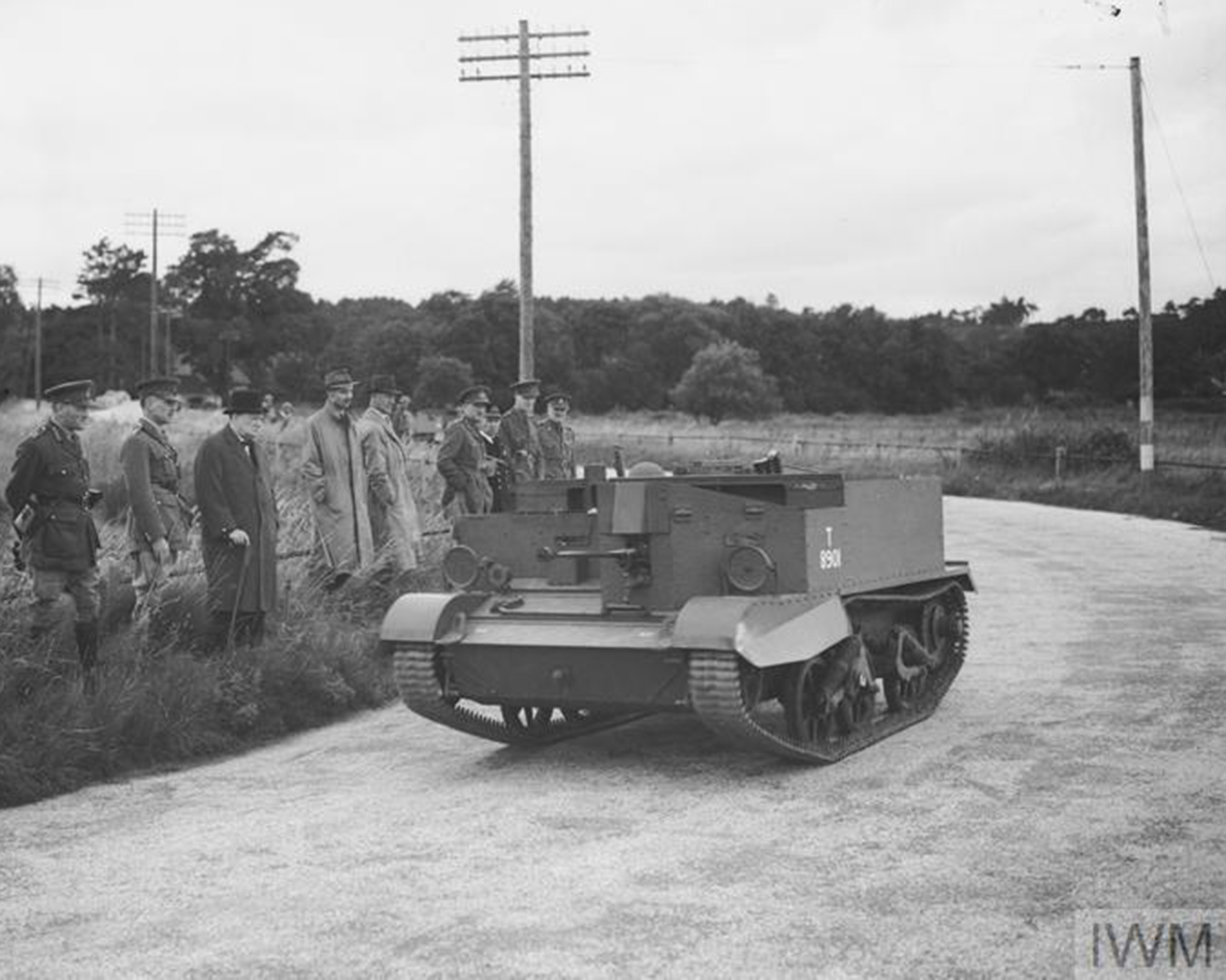 Prime Minister Winston Churchill Universal Carrier Mark I Wareham England 1940 © IWM (H 2277)