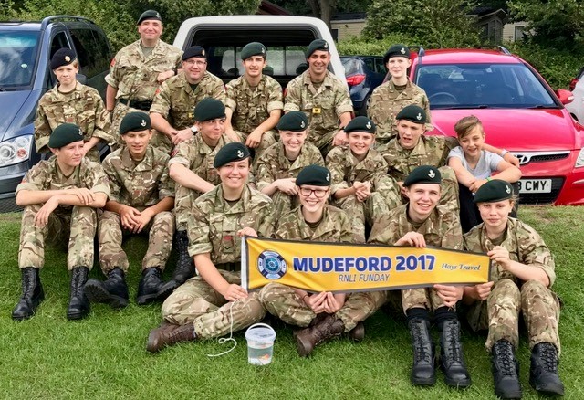 Group photo of cadets in uniform from Christchurch detachment, Dorset ACF
