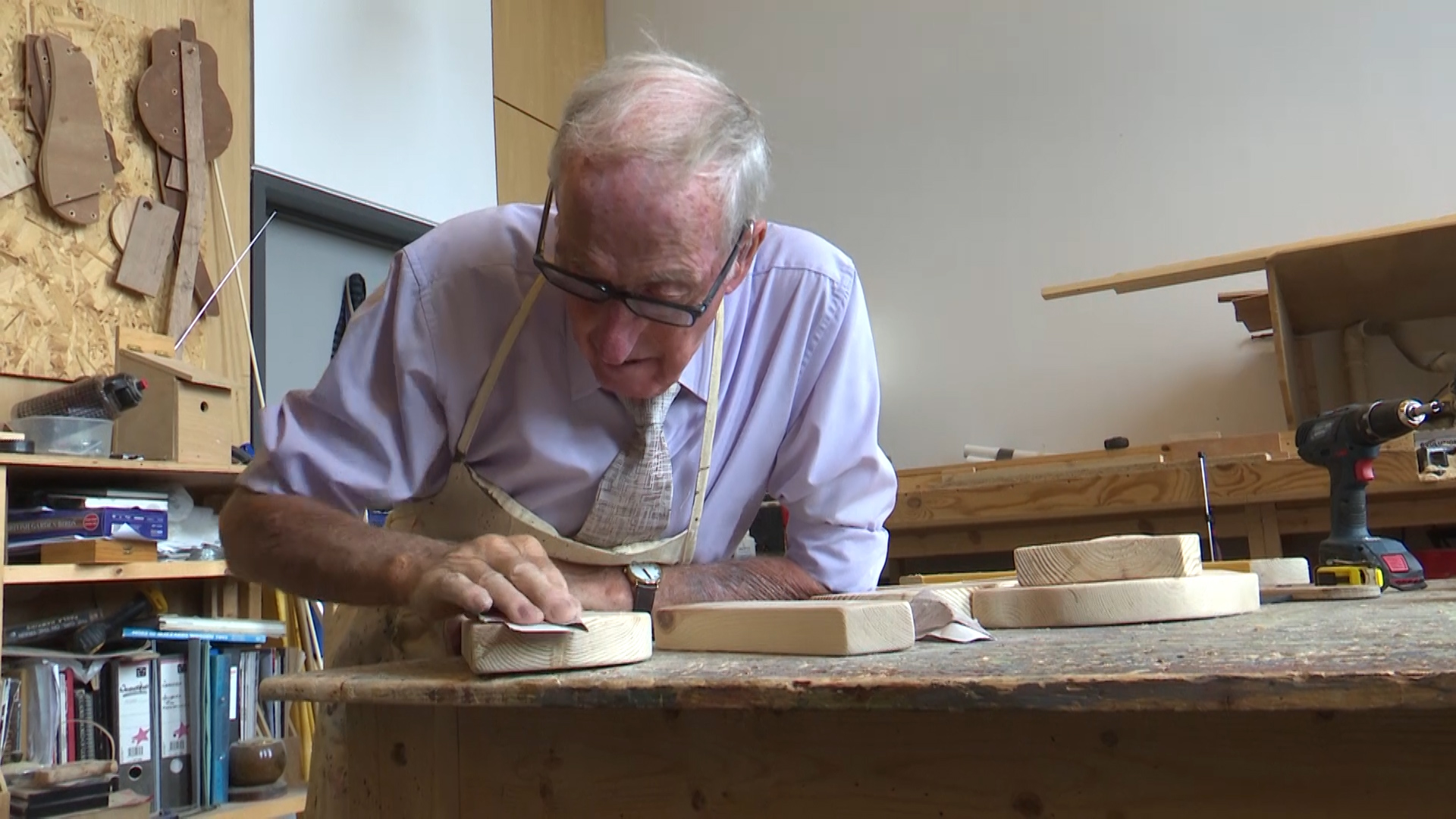 Woodwork class for blind veterans in scotland 070819 CREDIT BFBS.jpg 