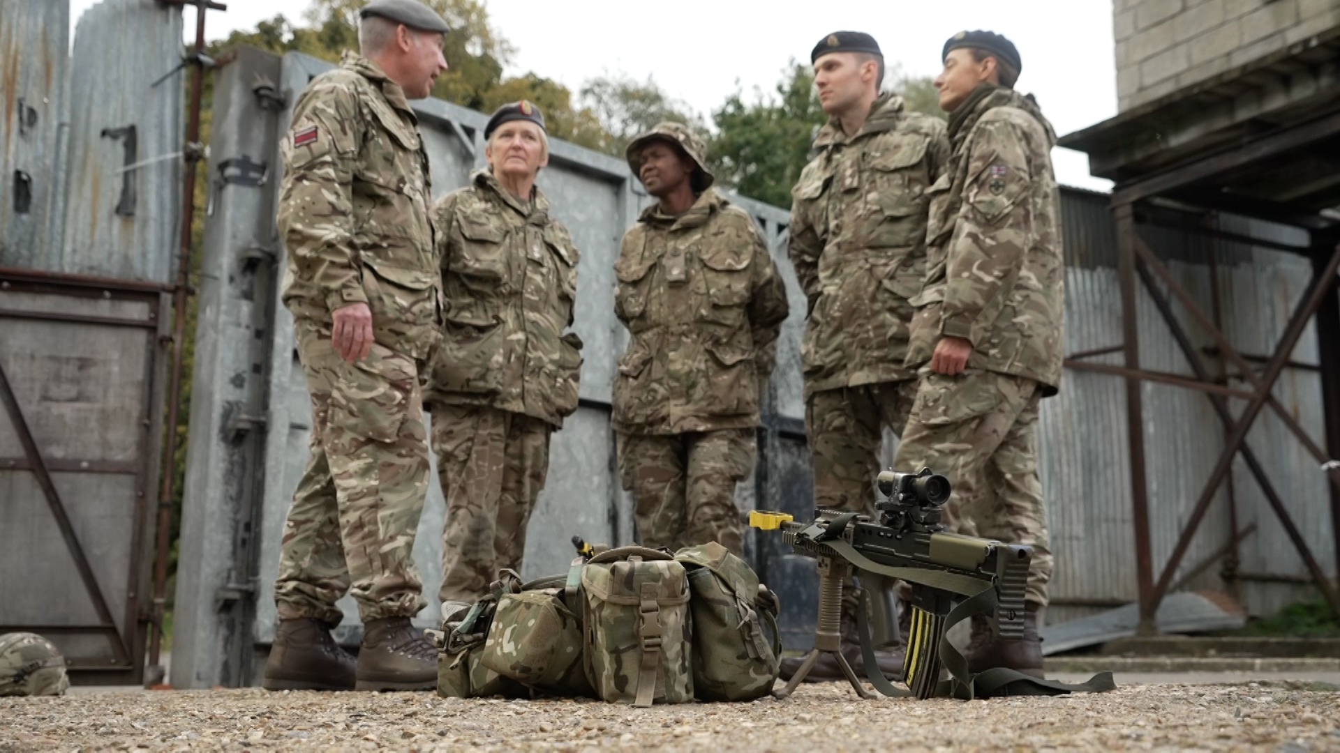Col Paul Jackson, Lt Col Lindsay Baigent, Maj Christine Duffy, Capt Daniel Storey and Maj Ruth Tupper discuss menopause CREDIT BFBS