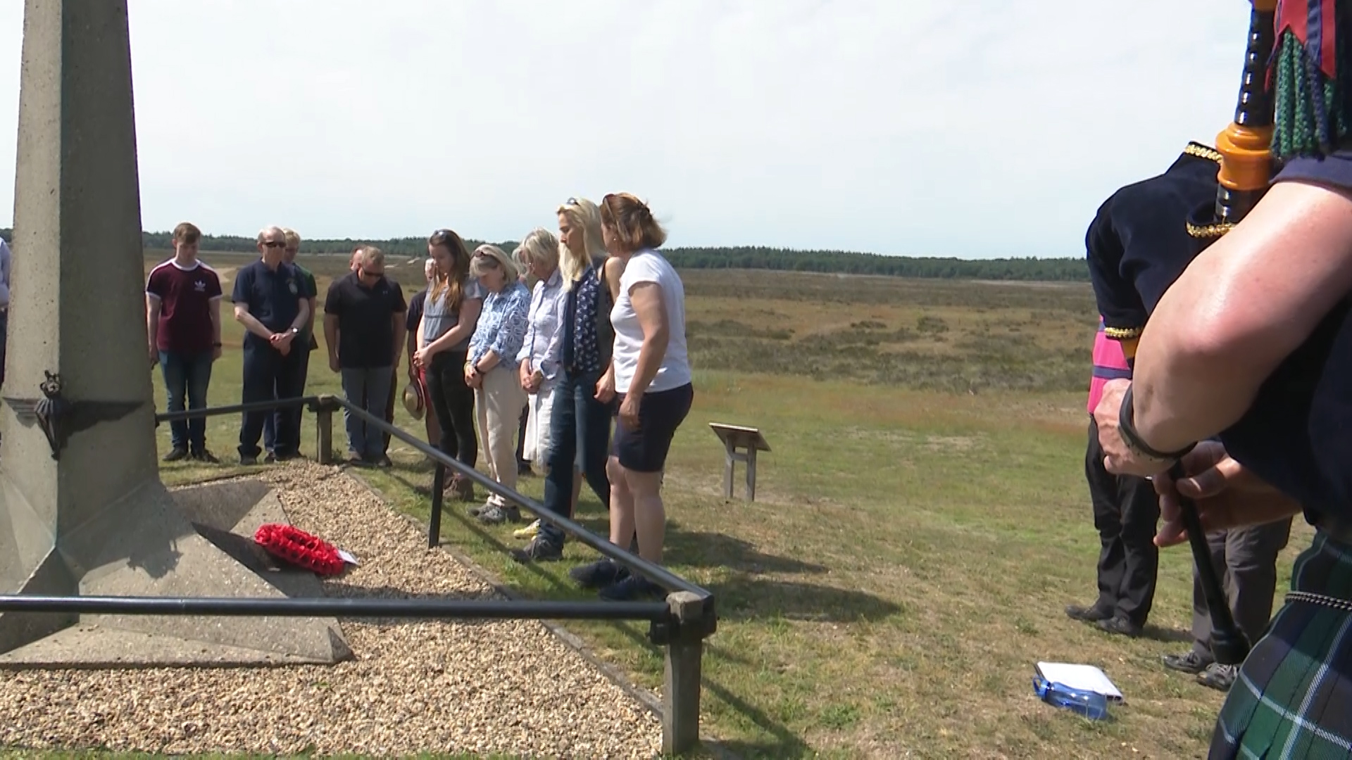 Wreaths are laid to remember those who gave their lives in the Battle of Arnhem. 