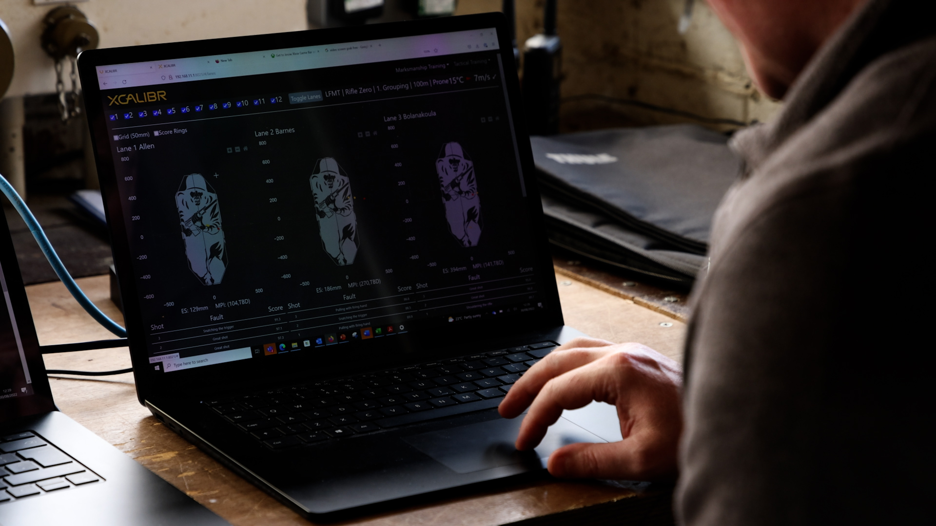 XCALIBR captures a soldier's performance data during weapons training and provides analysis and feedback using a phone app (Picture: British Army).