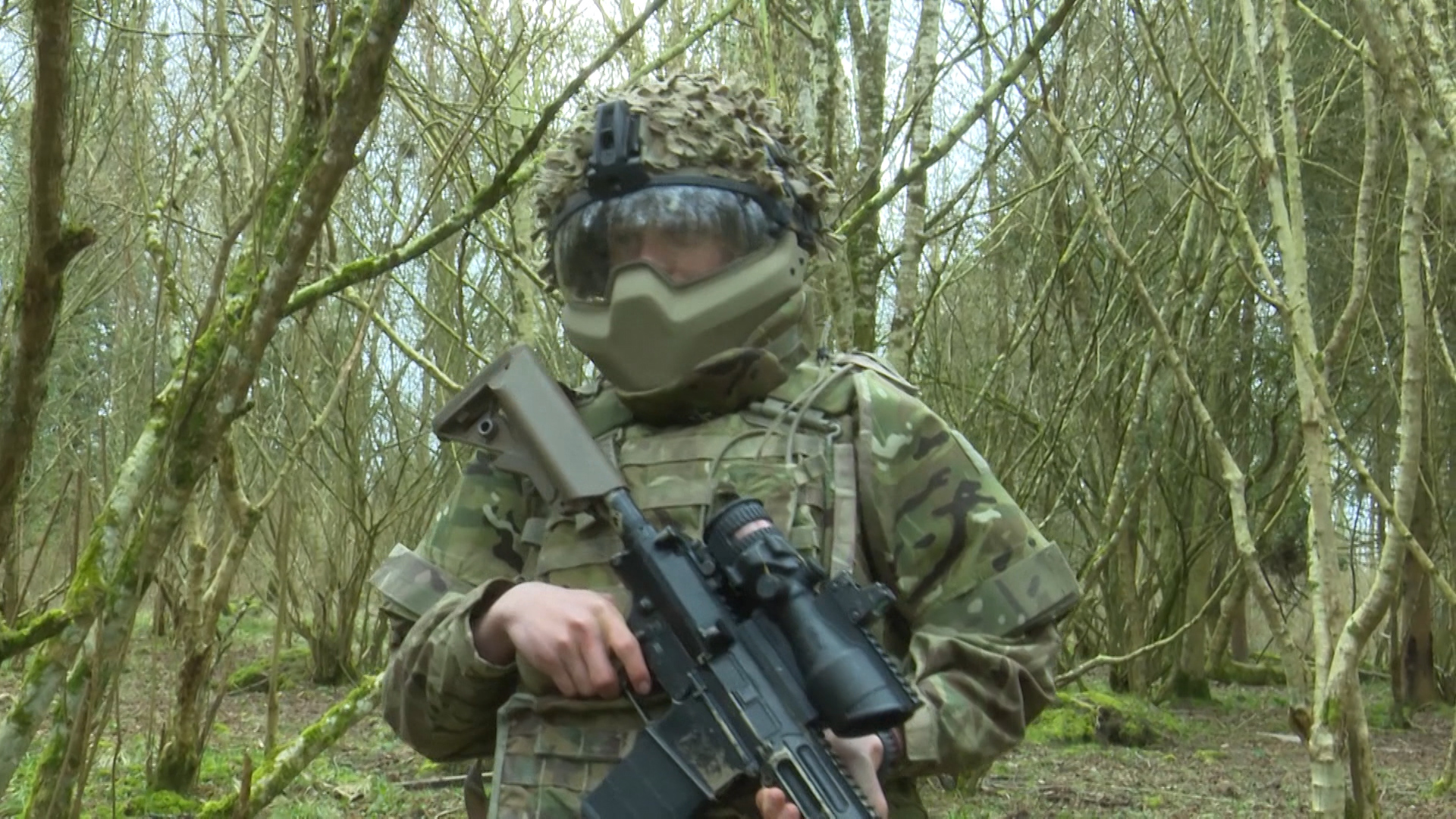 Young boy during field craft 050319 CREDIT BFBS