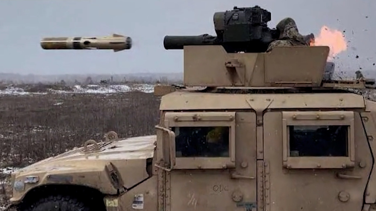 A TOW-2B missile being fired by Ukrainian forces (Picture: Ukraine Weapons Tracker).