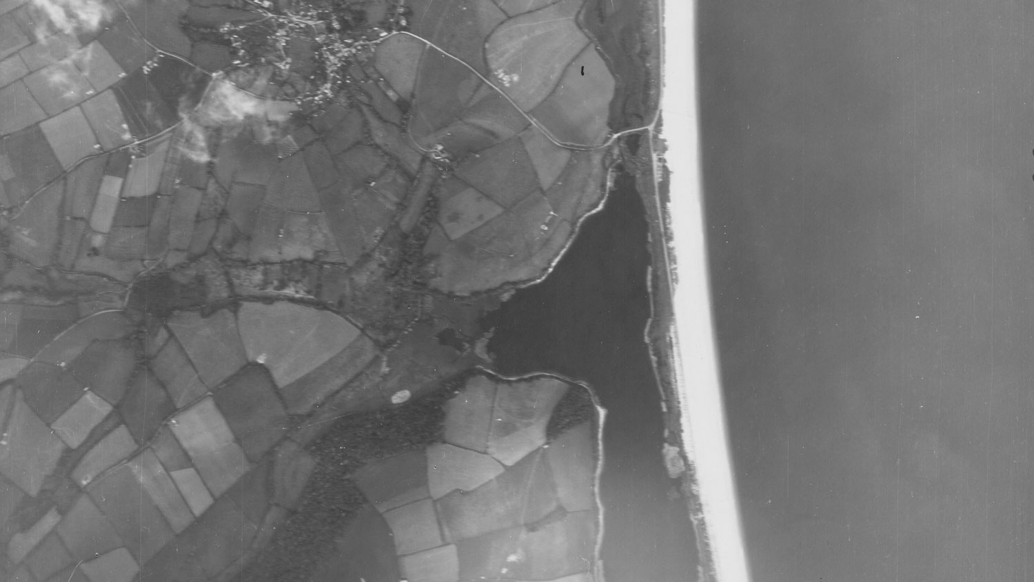 Aerial view of Slapton Sands, Devon taken on 21 October 1942 CREDIT National Archives and Records Administration