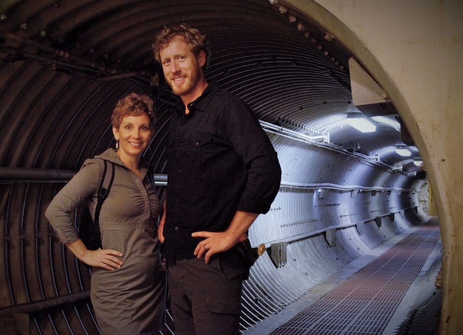 Leigh Ann and Matthew Fulkerson at their ICBM silo for rent