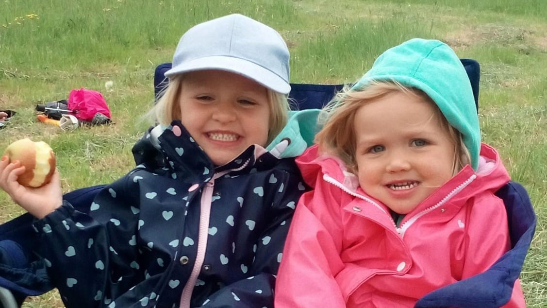 Alice and Isla Hay At the Duxford Airshow. Credit Paul Hay