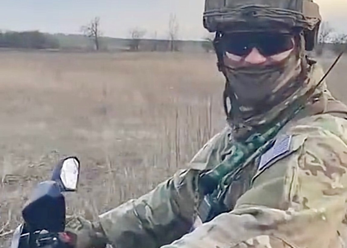 A TikTok screenshot of Anatoly Stefan, aka @Alexhook2302, riding motorbike to AC/DC. (Picture: TikTok / @Alexhook2302).