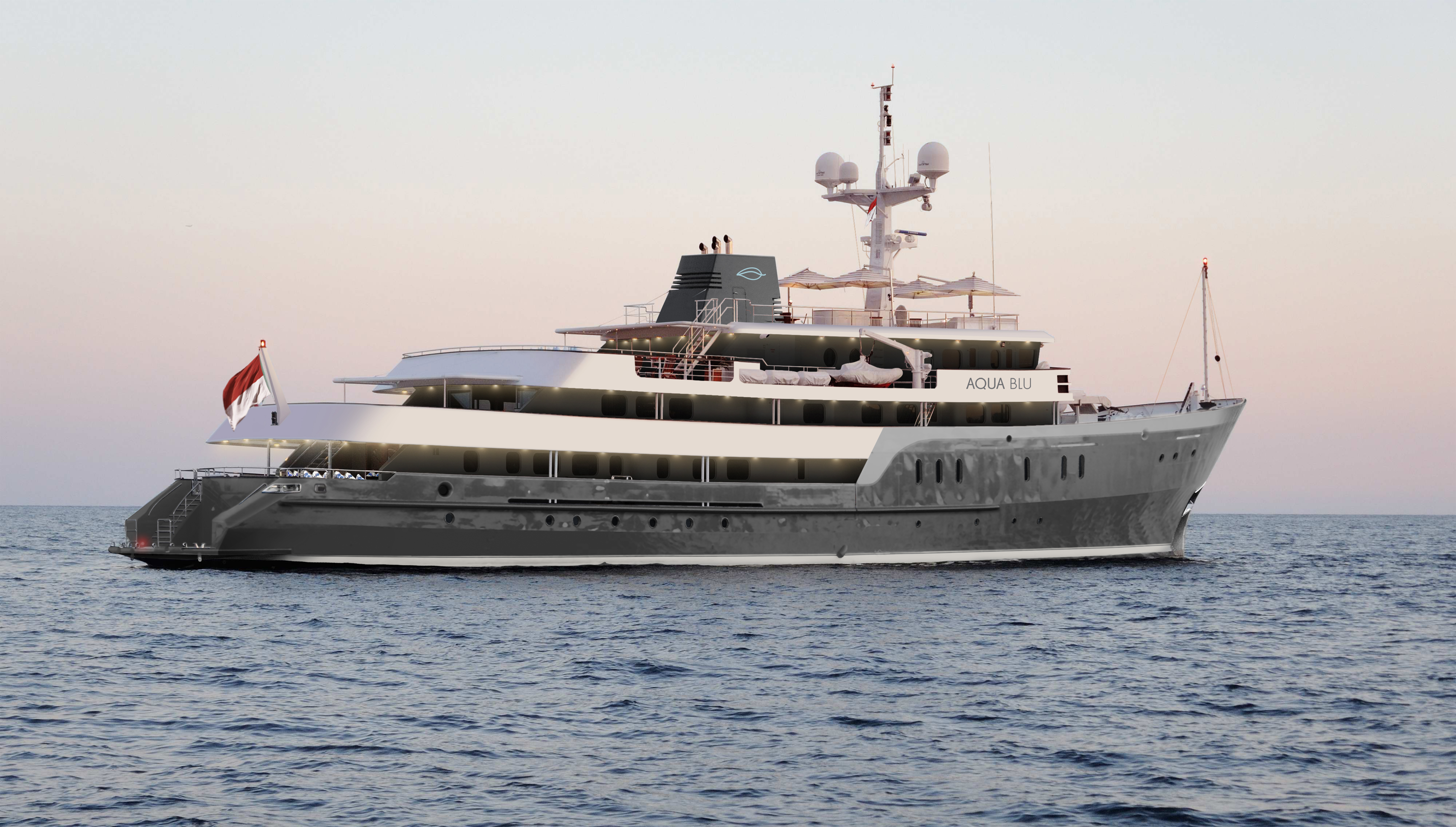 Aqua Blu - the new superyacht and formerly HMS Beagle