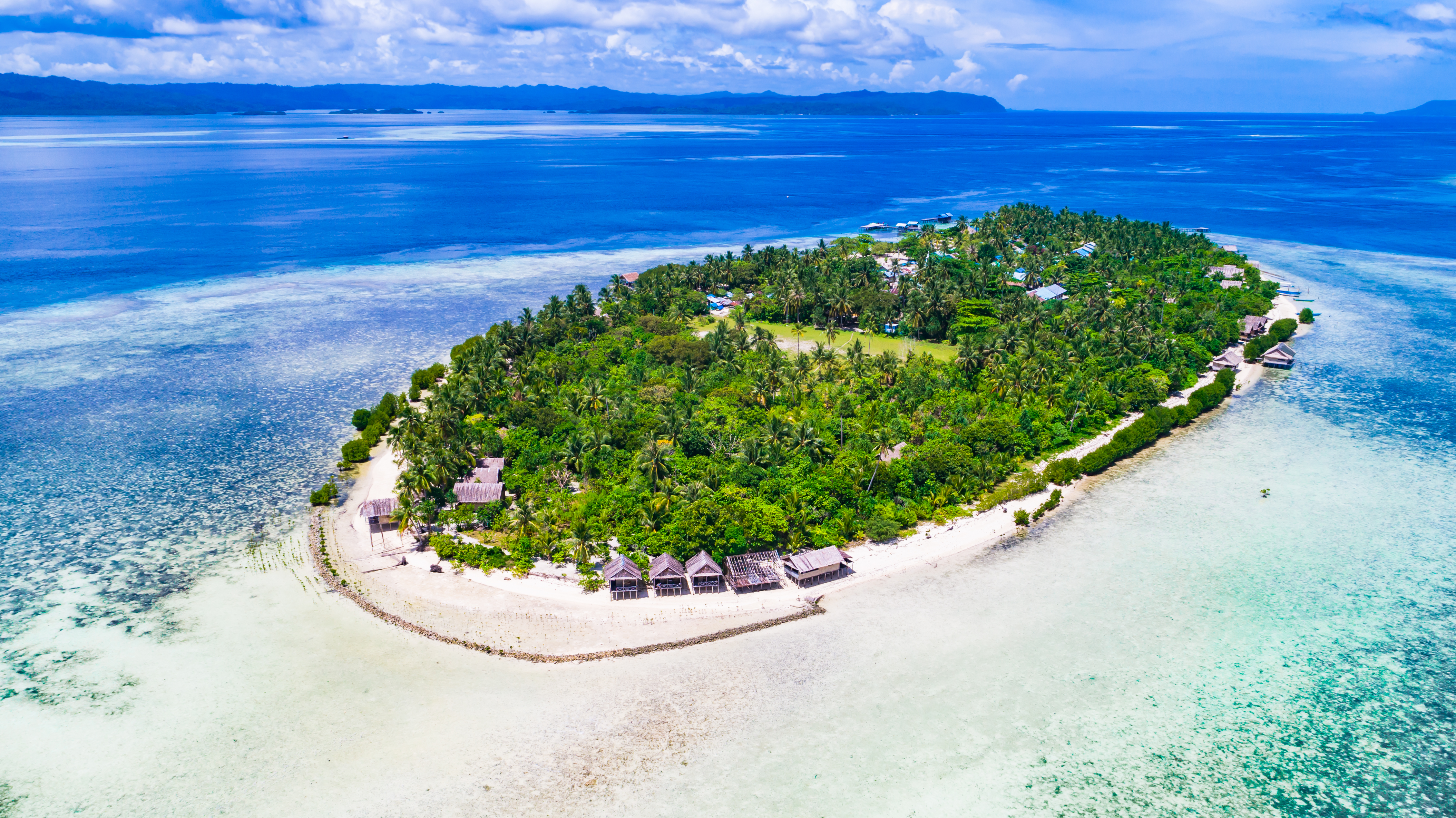 Arborek island in the Raja Ampat islands archipelagos of Indonesia. Copyright: Aqua Expeditions