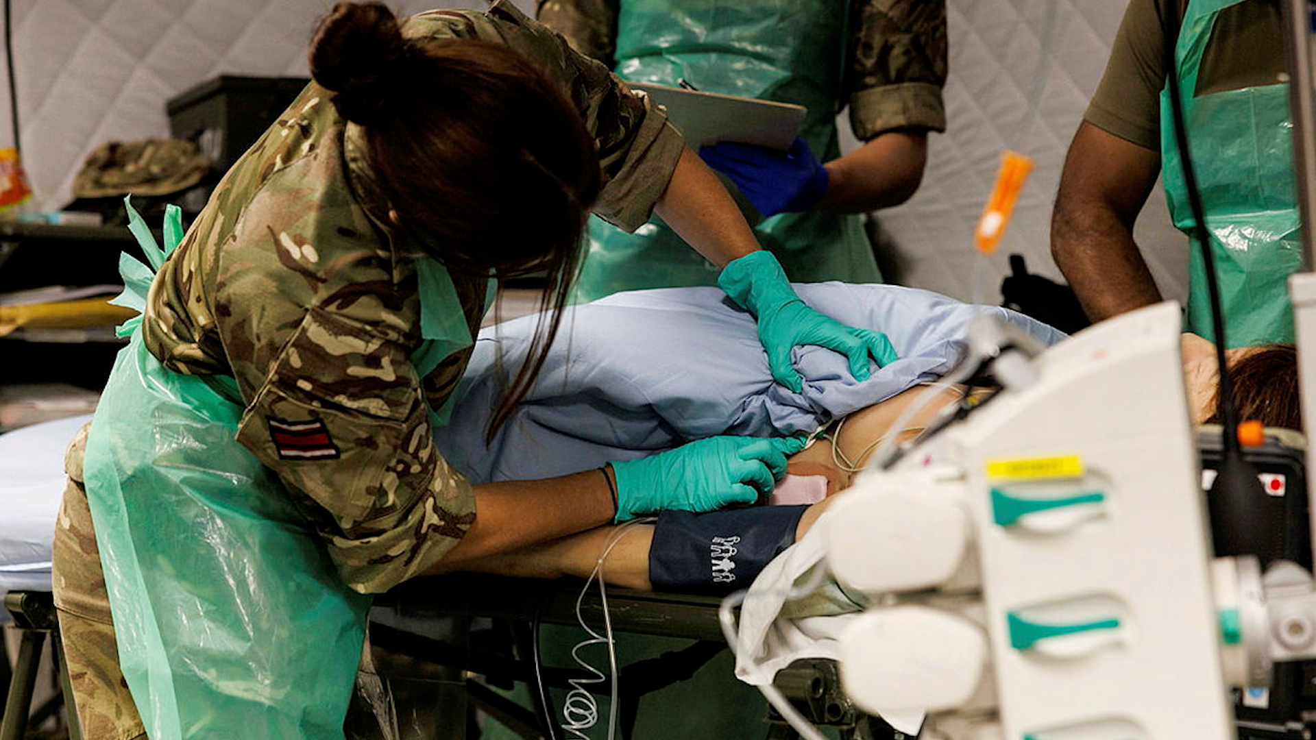 army medical personnel treat a simulated casualty Ex Iron Titon 02102023 CREDIT MOD