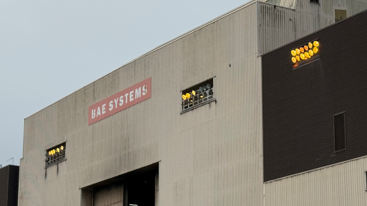 A significant fire has erupted in the warehouse of BAE Systems' Devonshire Dock Hall where the UK's future nuclear submarines are being constructed (Picture: PA)