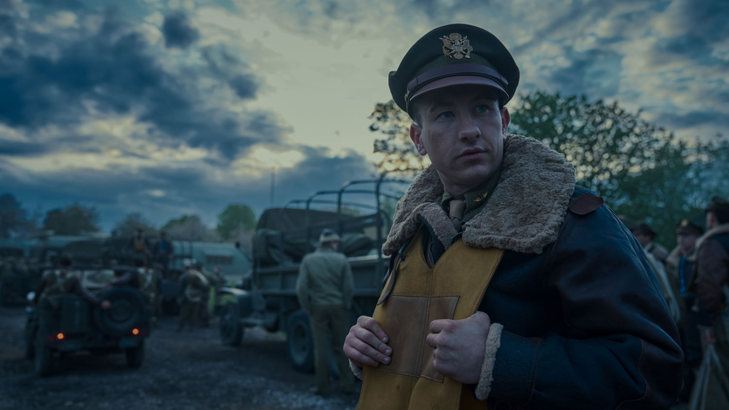 Barry Keoghan and Austin Butler in Masters of the Air premiering 26 January 2024 on Apple TV+ CREDIT Apple TV+