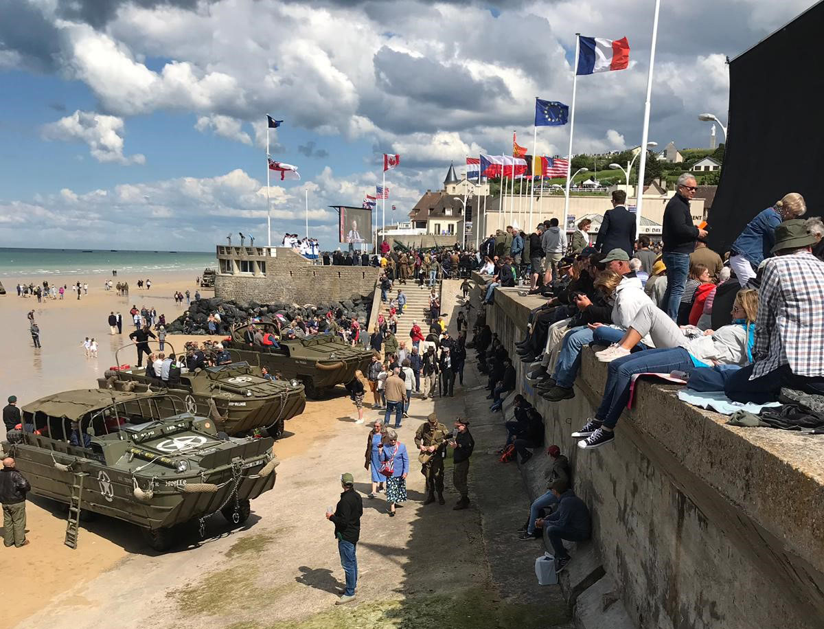 Gold Beach Normandy D-Day 75 2019. BFBS copyright picture