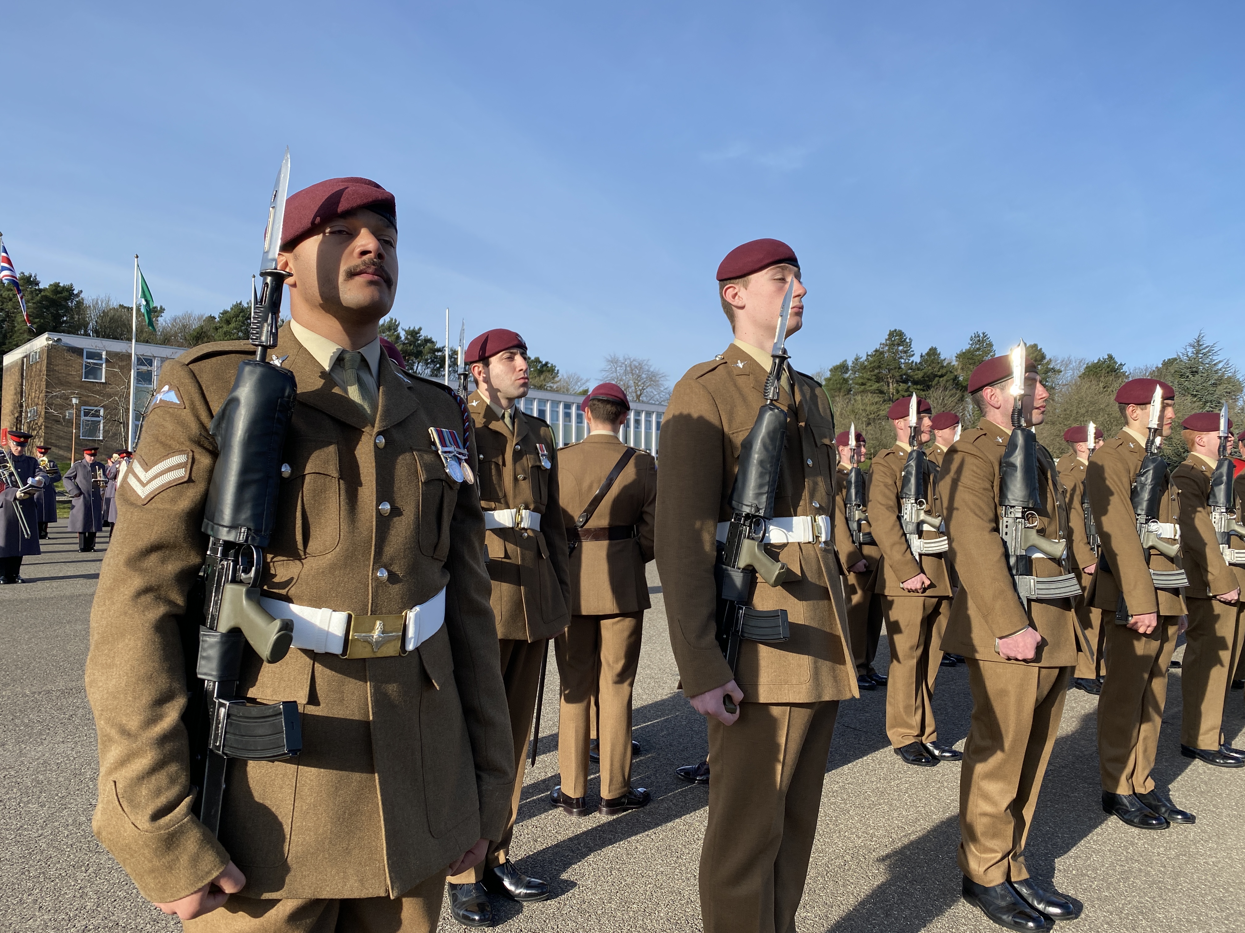 Parachute Regiment Parade Helles Barracks Catterick CREDIT BFBS