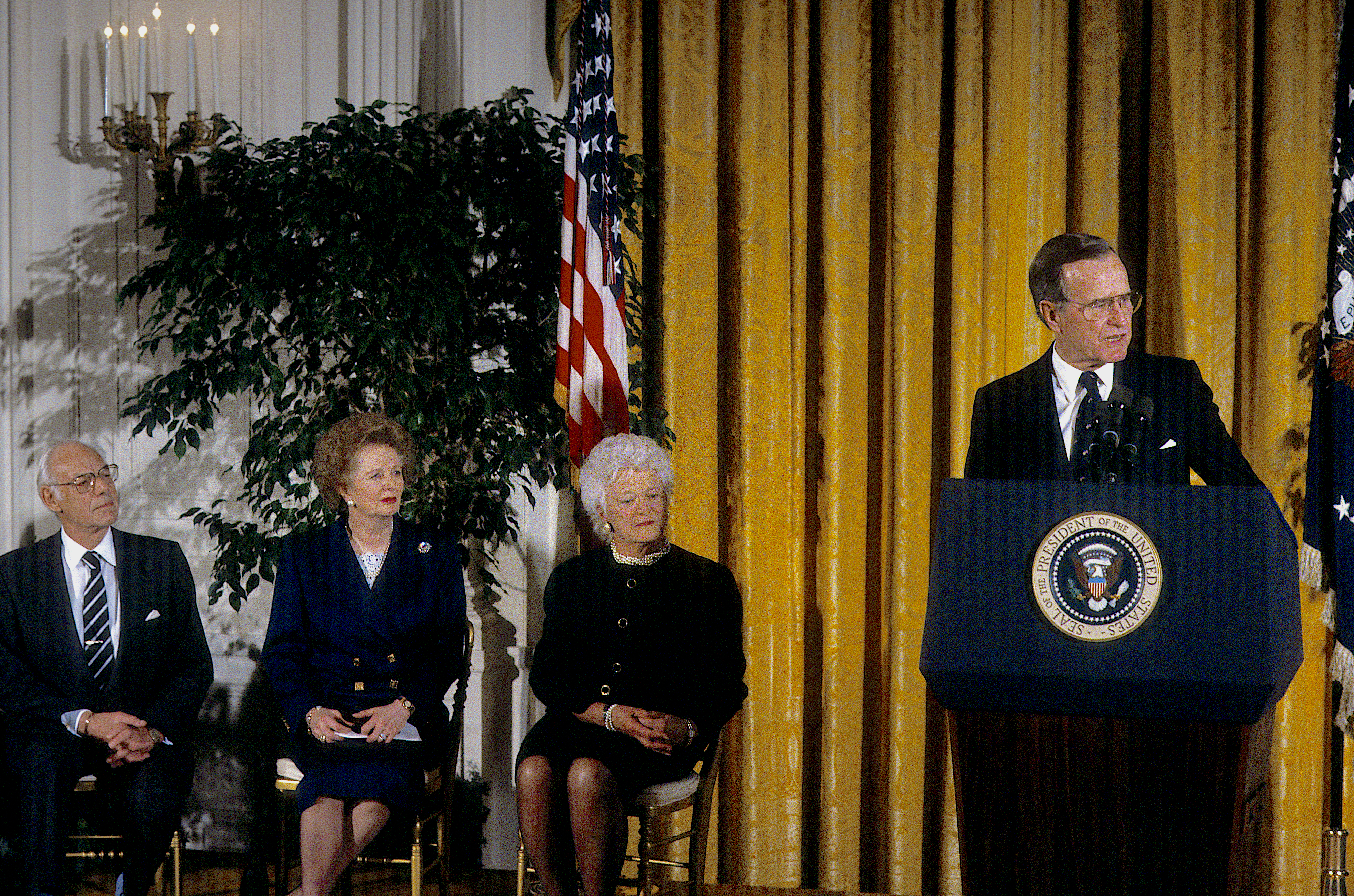 bush awards margaret thatcher medal of freedom.