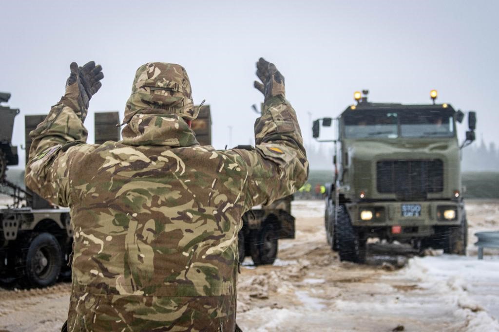 Challenger 2 tanks arriving in Estonia 240222 CREDIT MOD