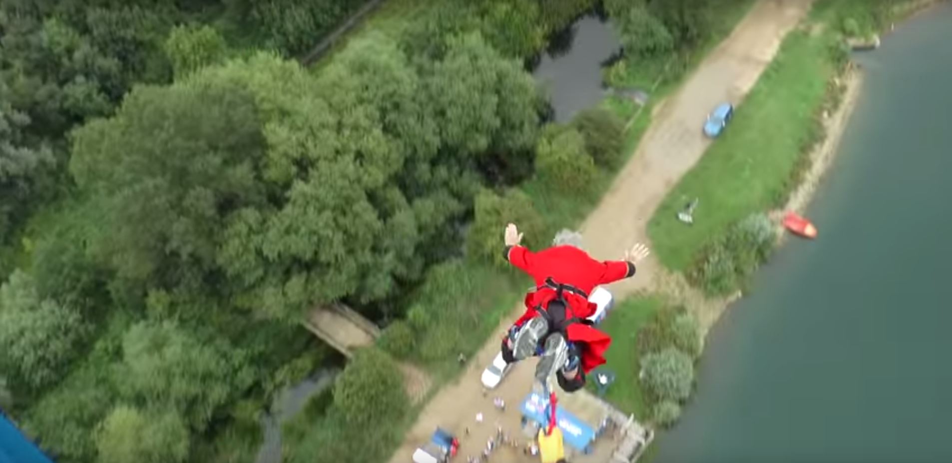 Chelsea Pensioner Alan Rutter Takes Part In Sponsored Bungee Jump