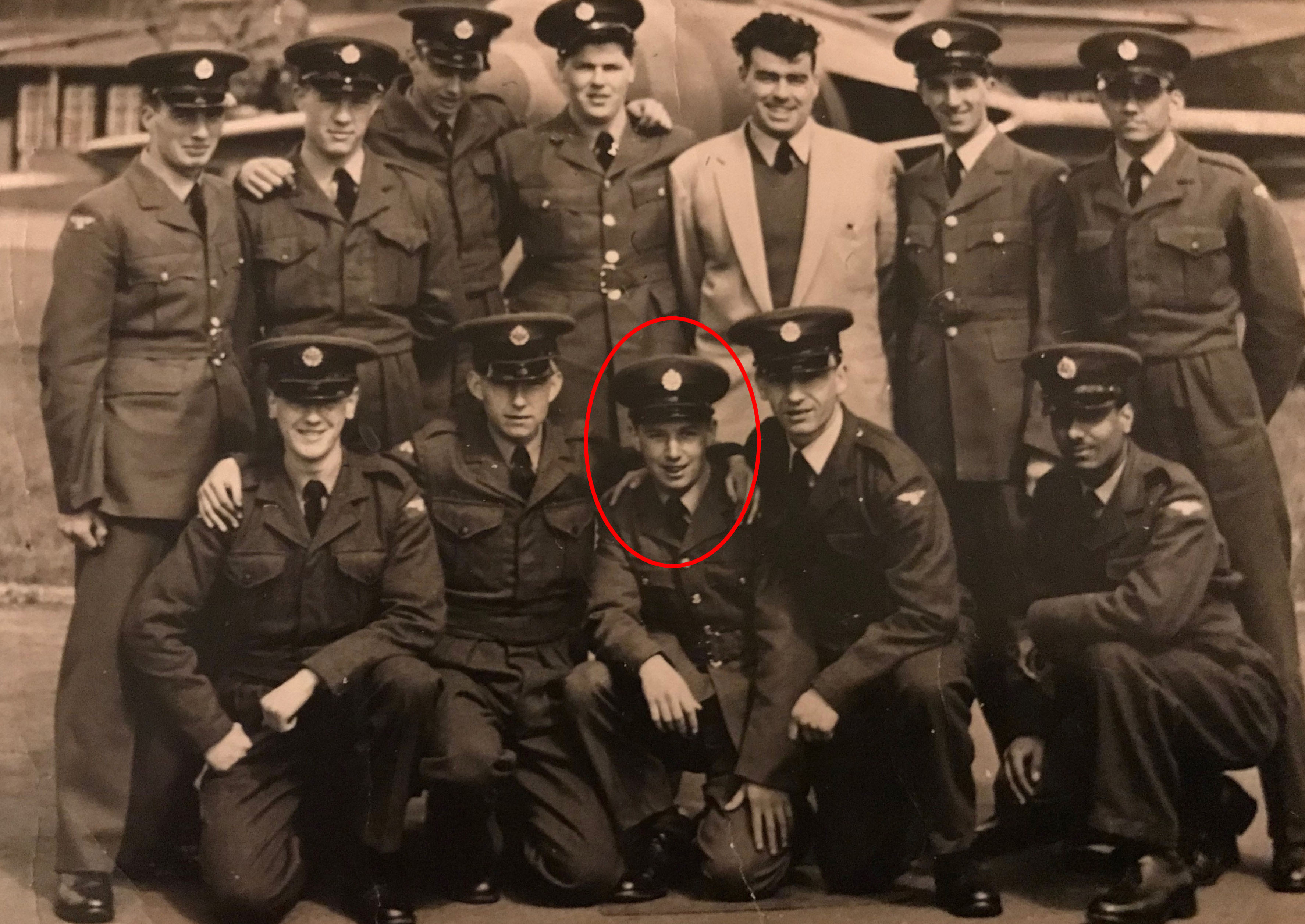 John Llewellyn on Spitfire plane - CREDIT SWNS
