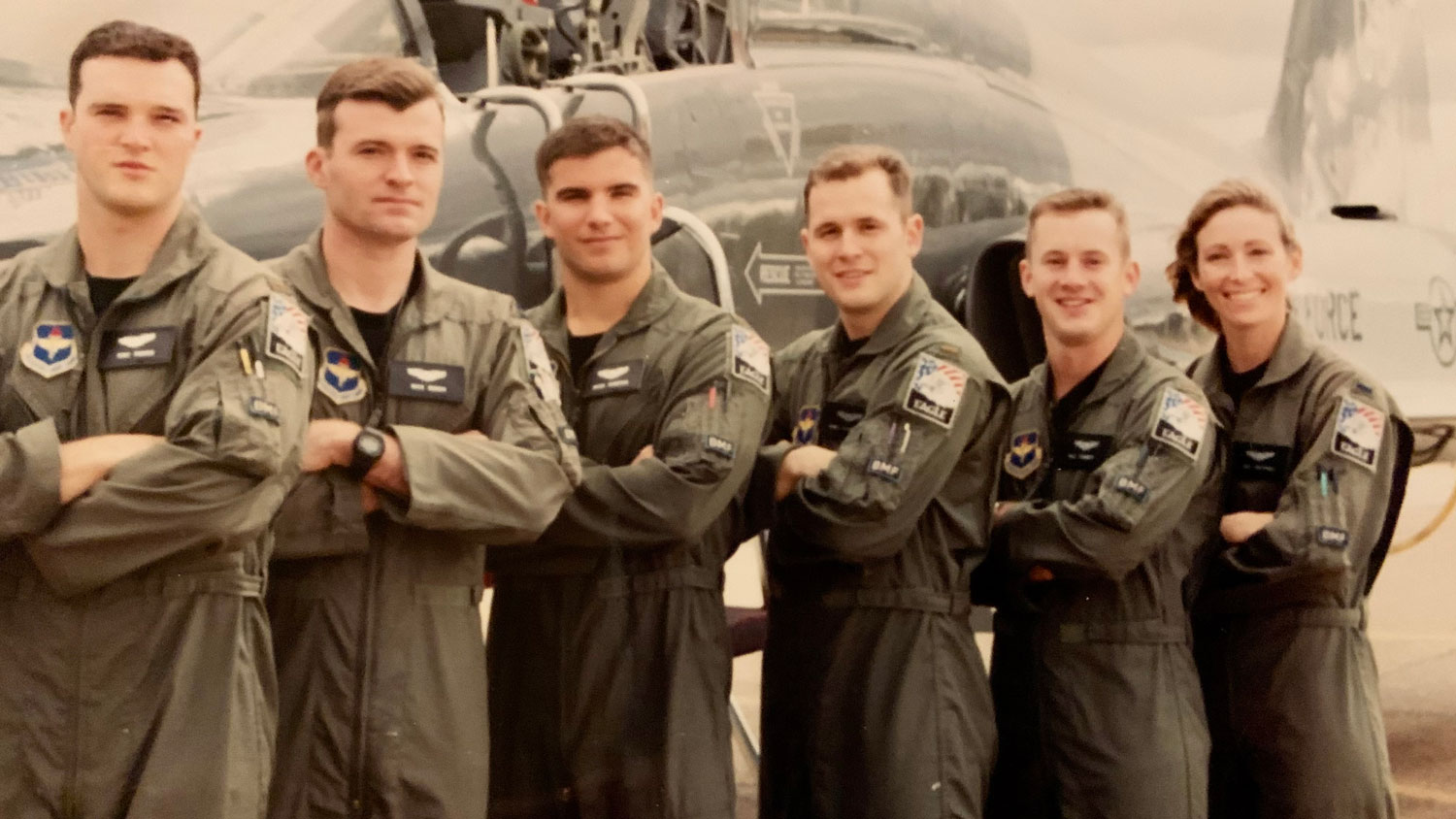 Col (Retd) Kim Campbell pictured during Undergraduate Pilot Training in the 1990s CREDIT Col (Retd) Kim Campbell