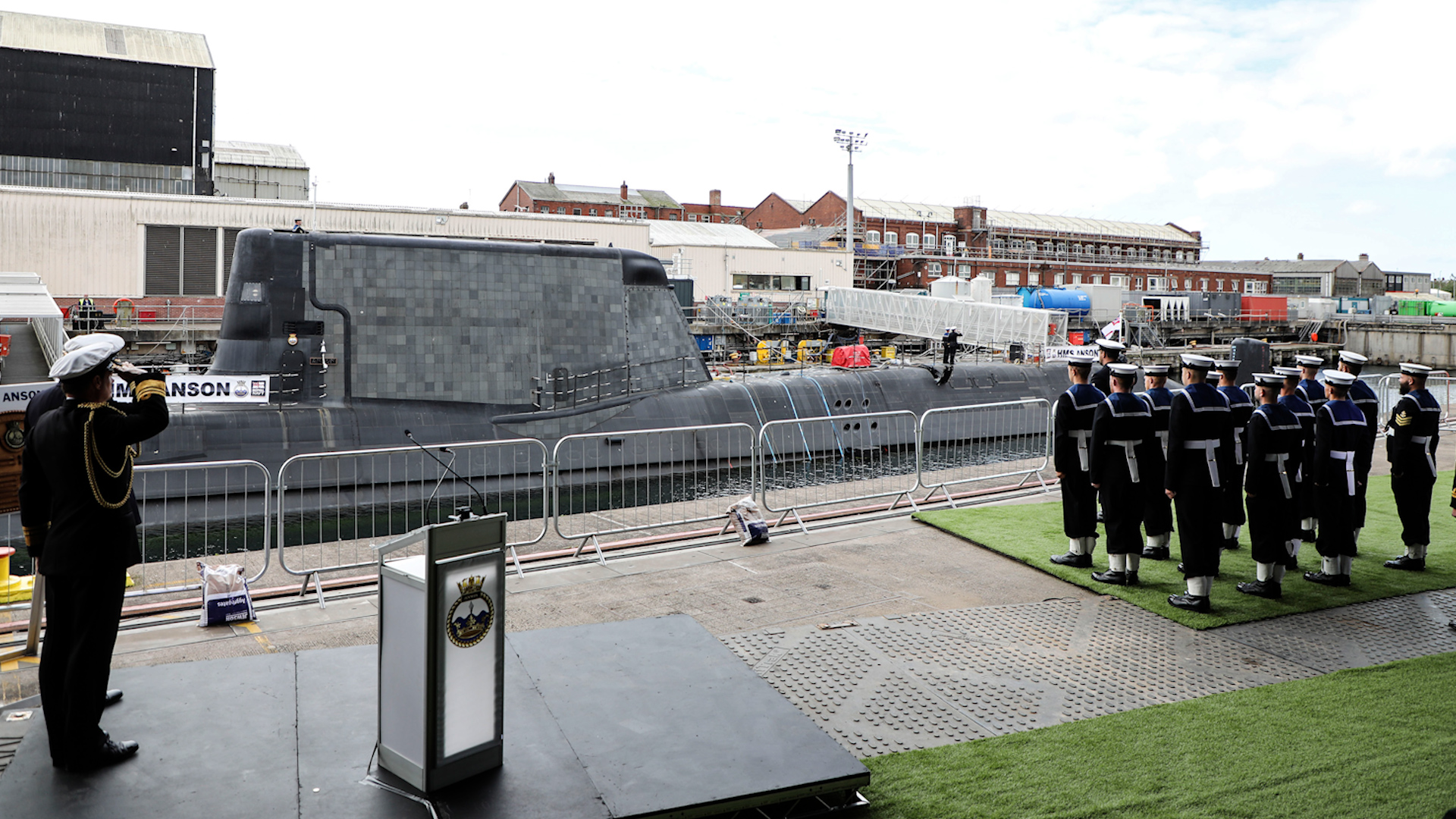 commissioning ceremony of the fifth Astute Class submarine, HMS Anson 31082022 CREDIT MOD