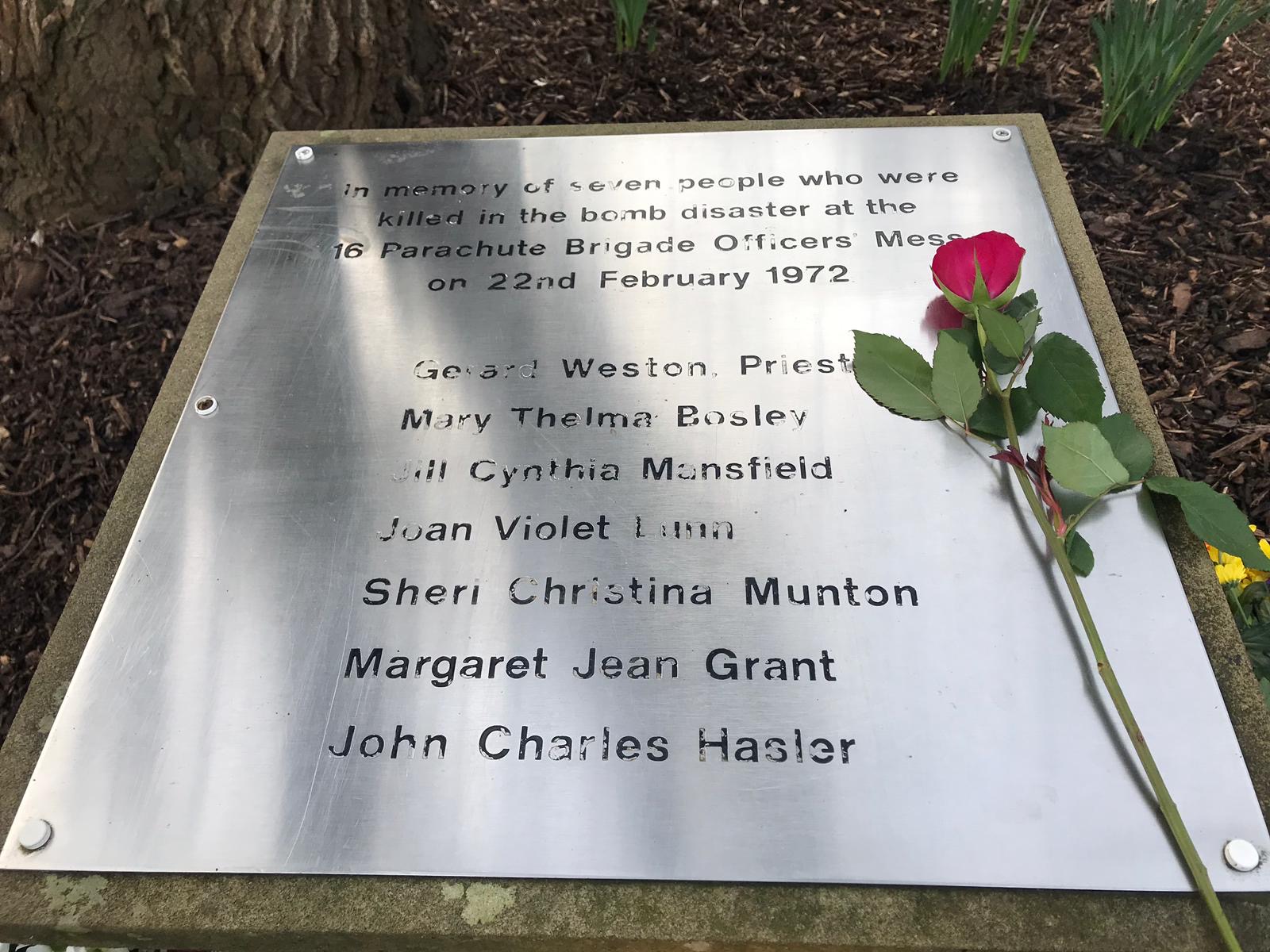 IRA Bombing Aldershot Memorial Service 