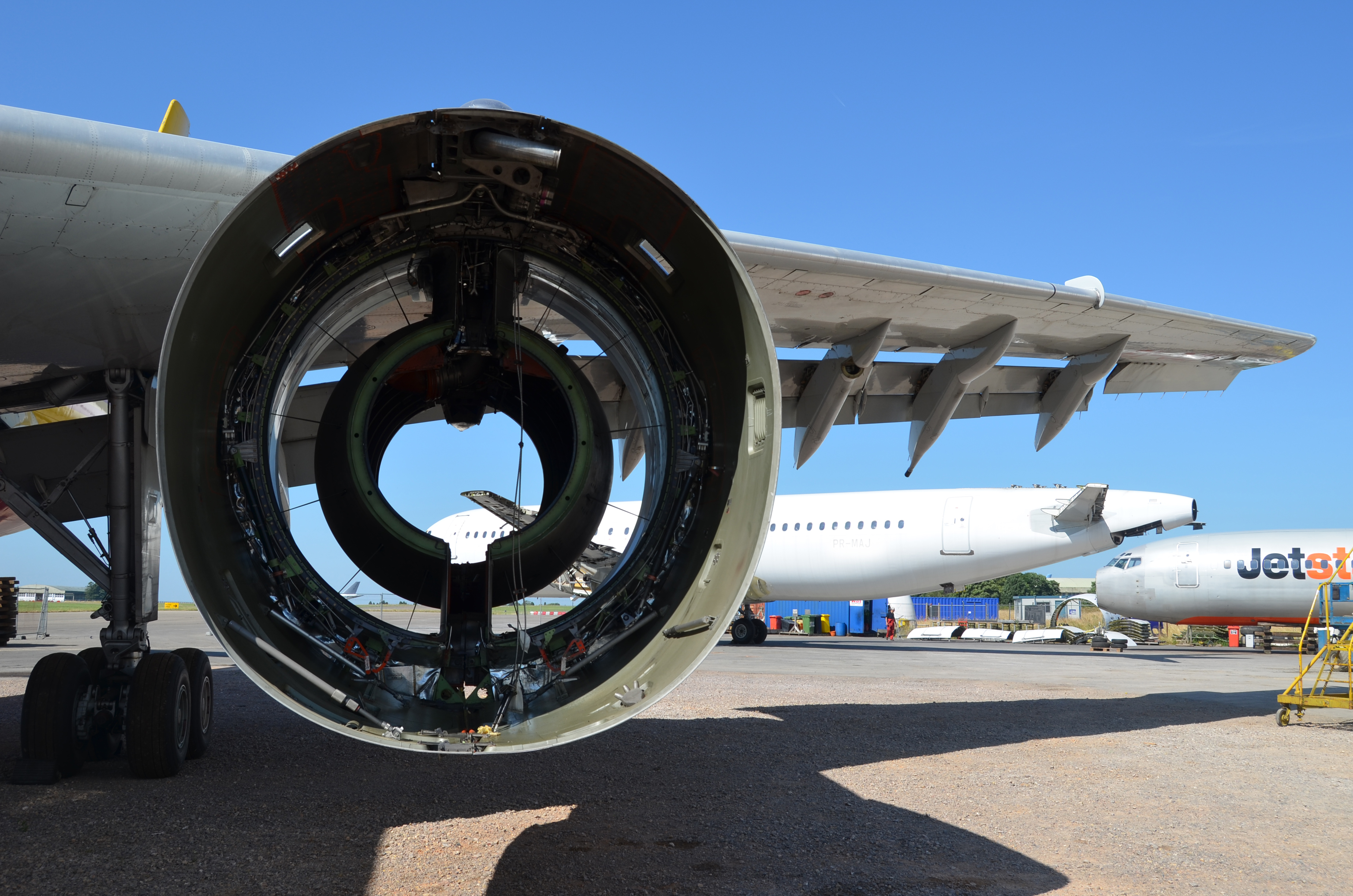 ASI stripped engine bay on aircraft