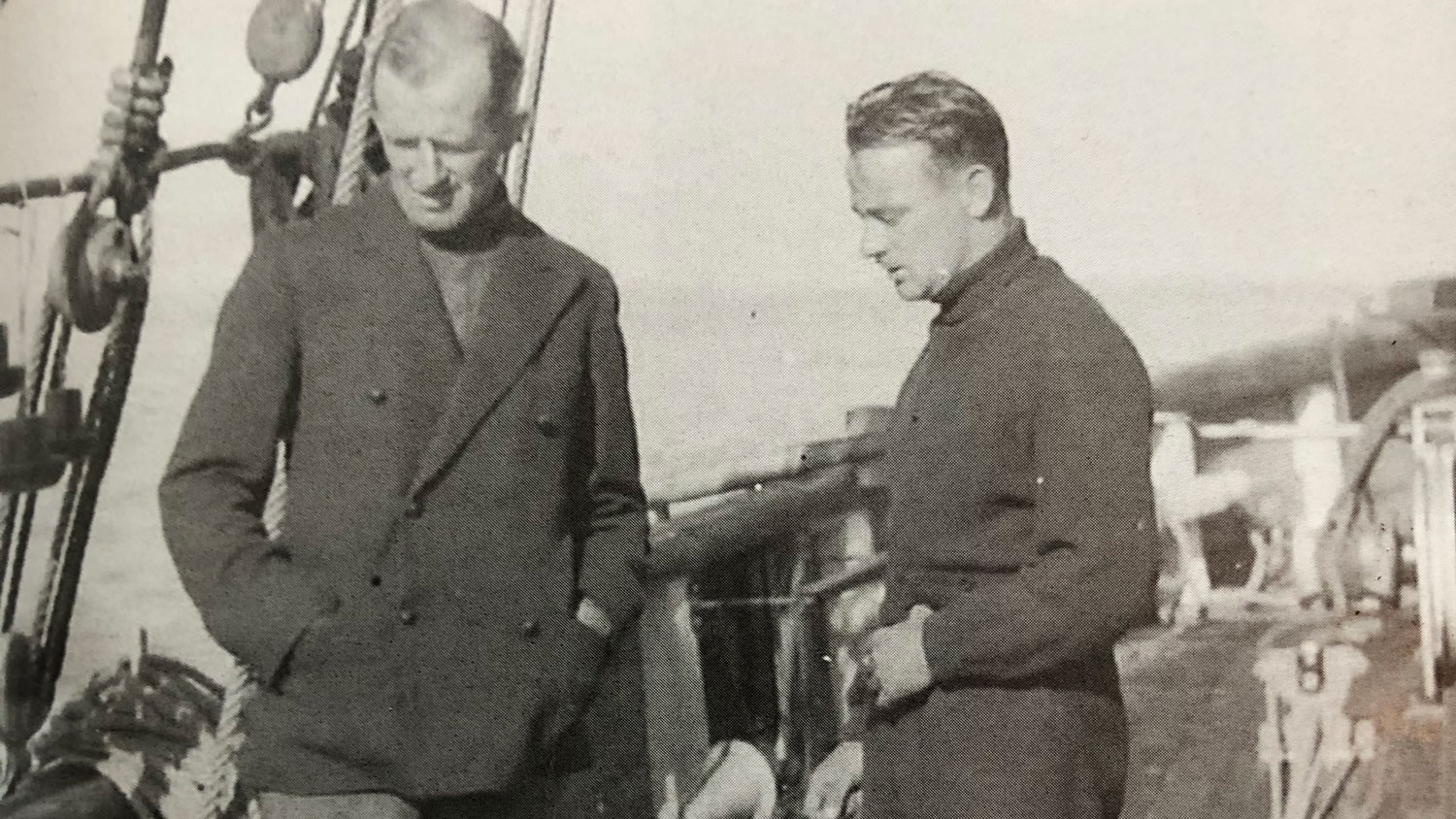 Maj Gus March-Phillipps and Lt Geoffrey Appleyard seen on their vessel Maid Honour CREDIT The Ministry of Ungentlemanly Warfare, Damien Lewis, Quercus Book