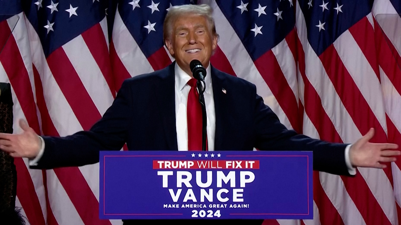 donald trump speaking at his victory speech i