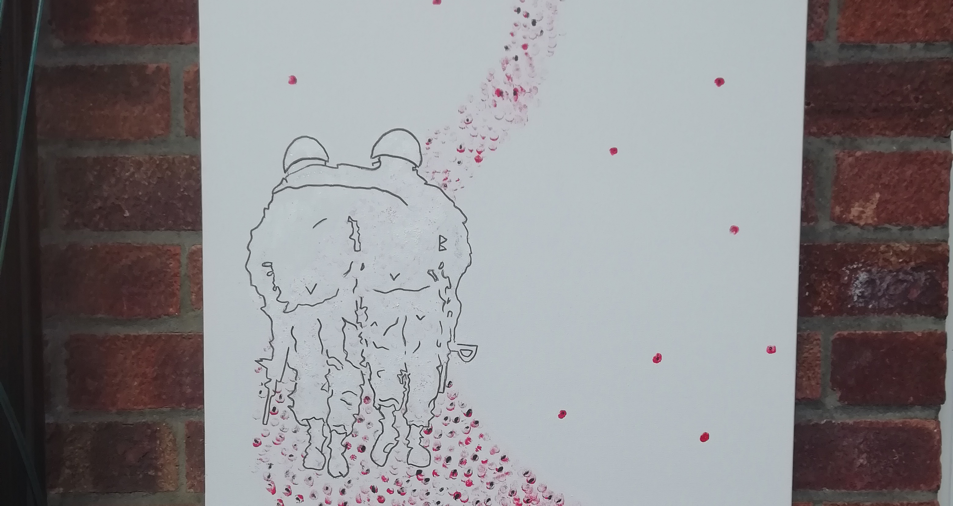 Remembrance painting. Credit Kirsty Chapman