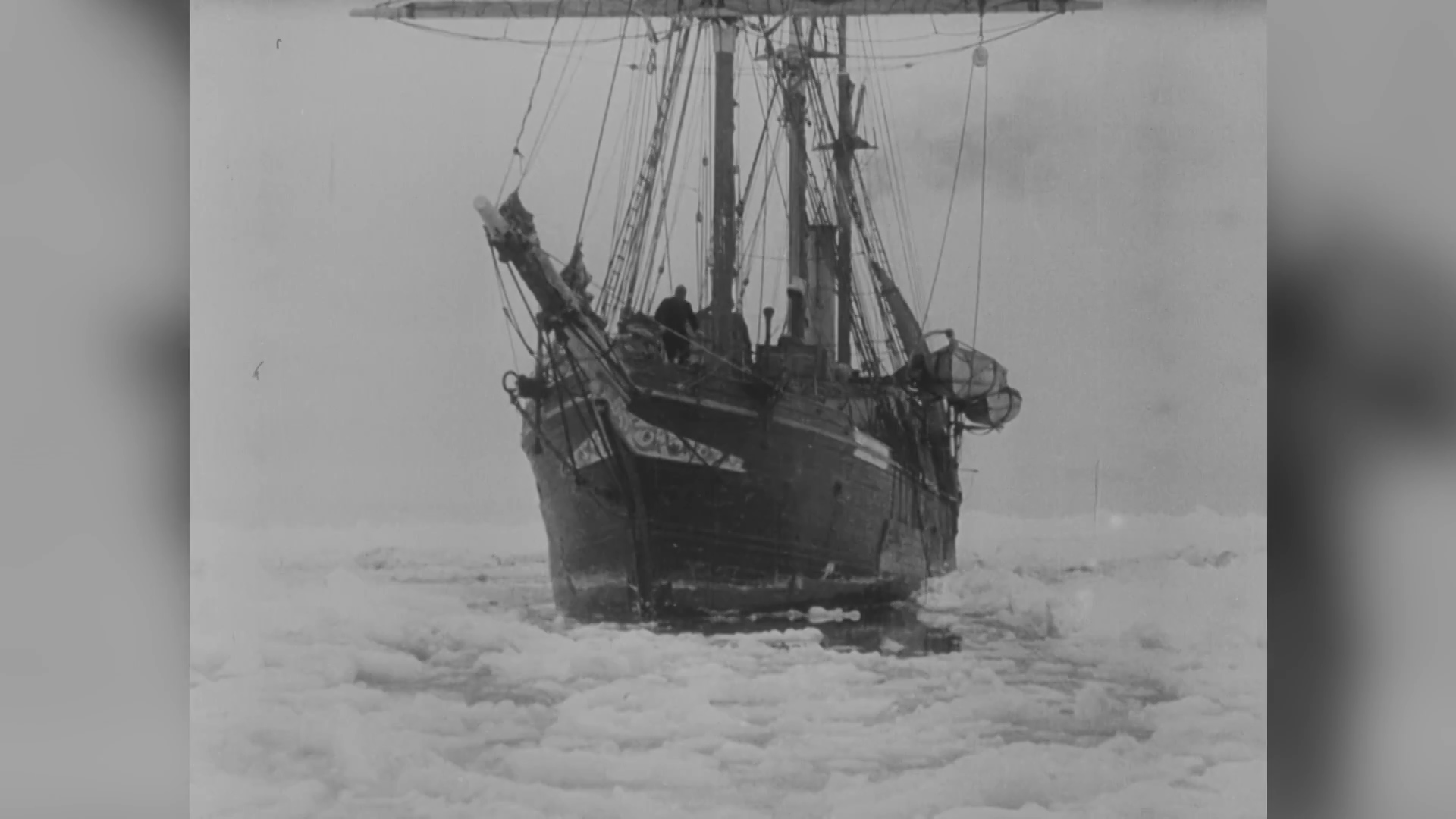 Sir Ernest Shackleton's Endurance ship got stuck in ice and later sank in the Weddell Sea (Picture: British Film Institute National Archive).