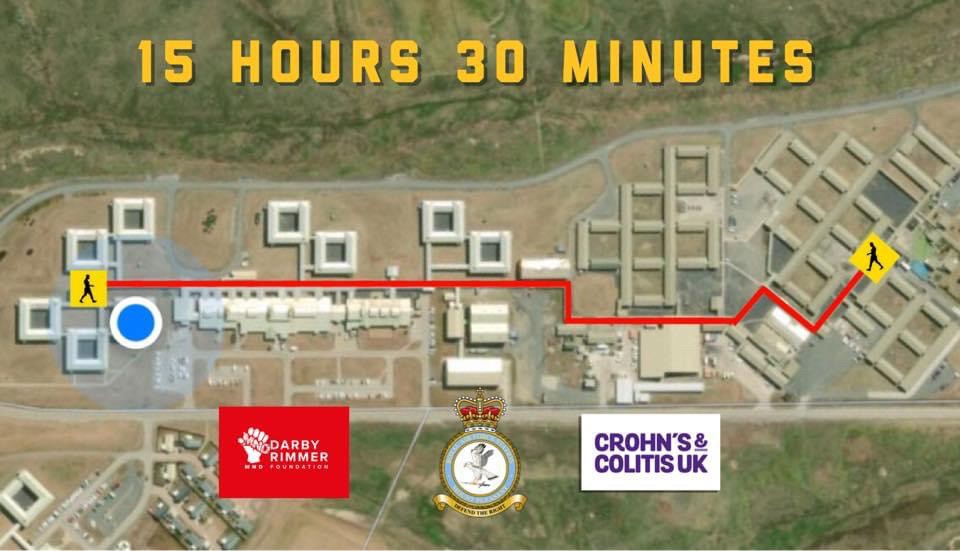 The route they will be walking for 15hours. Credit Si Leyman