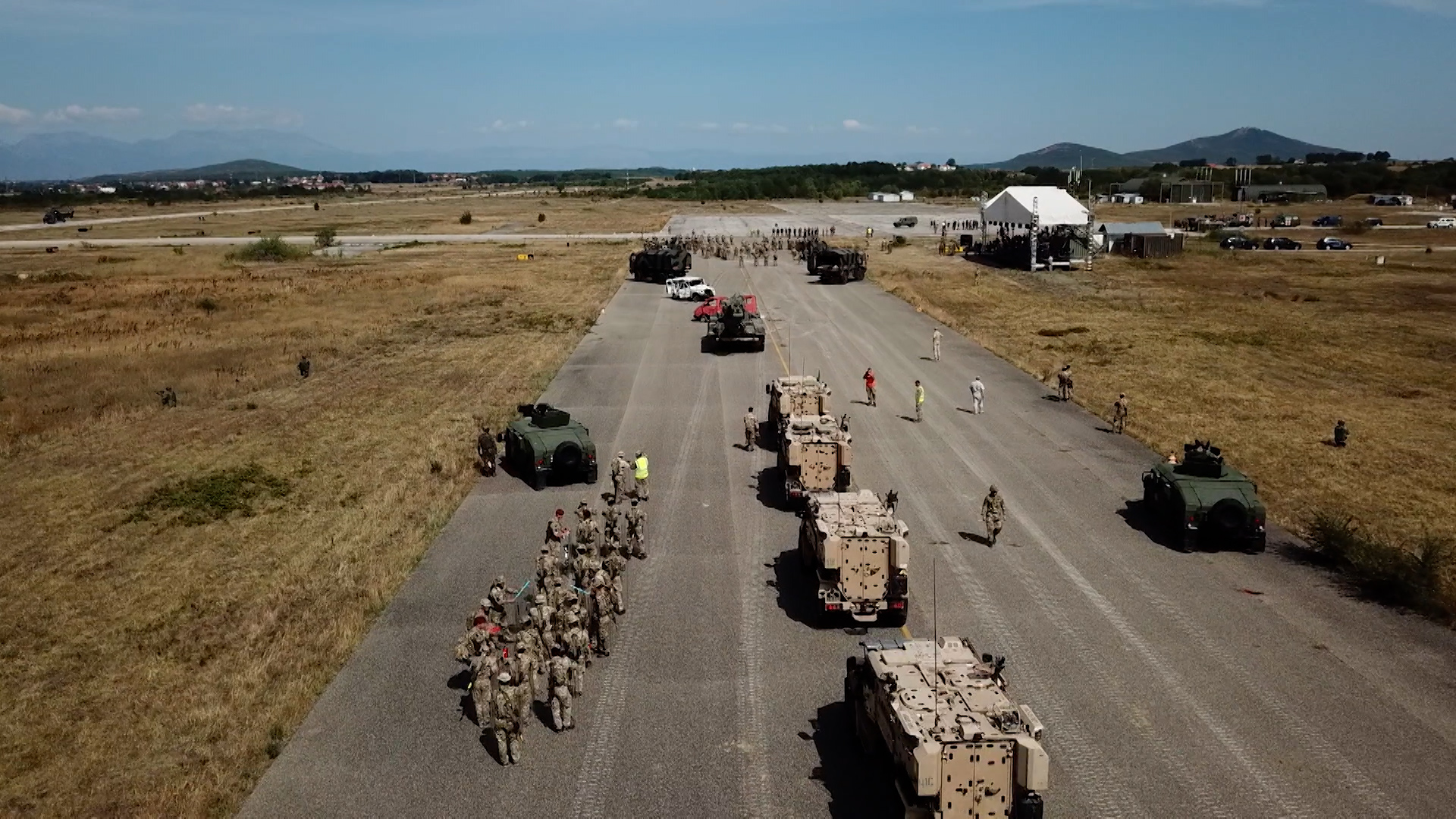 The First Battalion Royal Gurkha Rifles' training base in Kosovo (Picture: MOD).