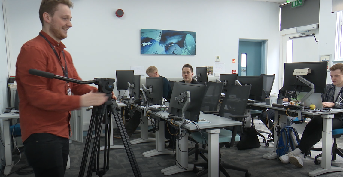 Tim Walford, Media Technician, at the Forces Media Academy