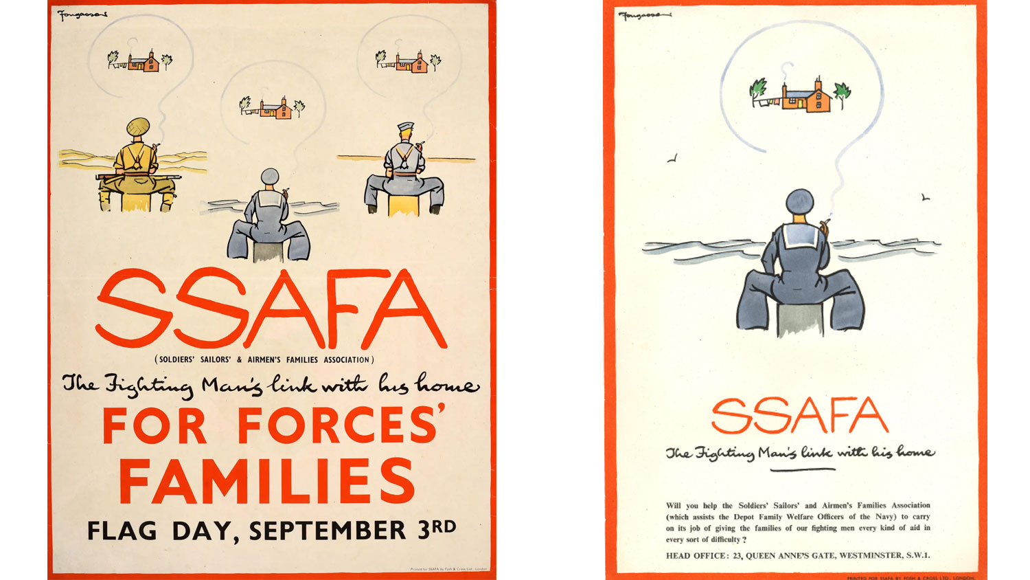 Fougasse posters for SSAFA CREDIT SSAFA, the Armed Forces charity