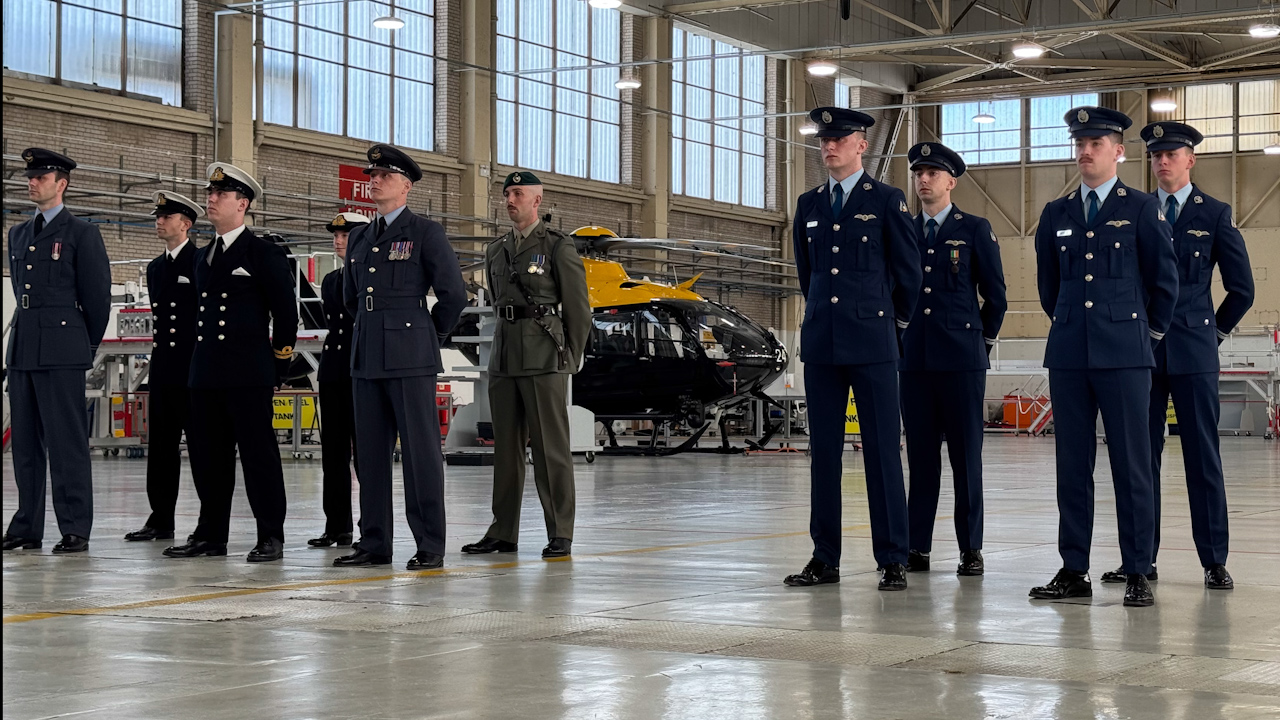 The graduation ceremony was a first for the Irish Air Corps trainees achieving their RAF Wings